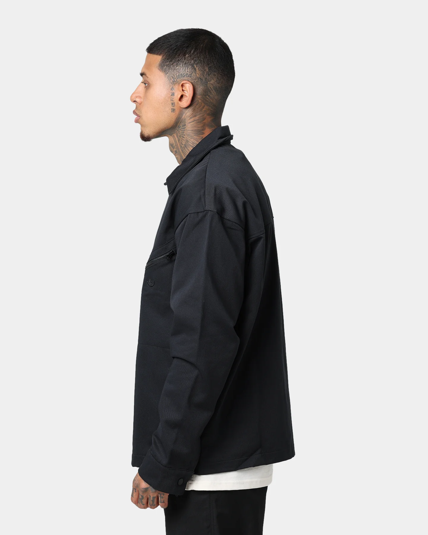 Adidas Trefoil Twill Blouson Jacket Black - Image 6