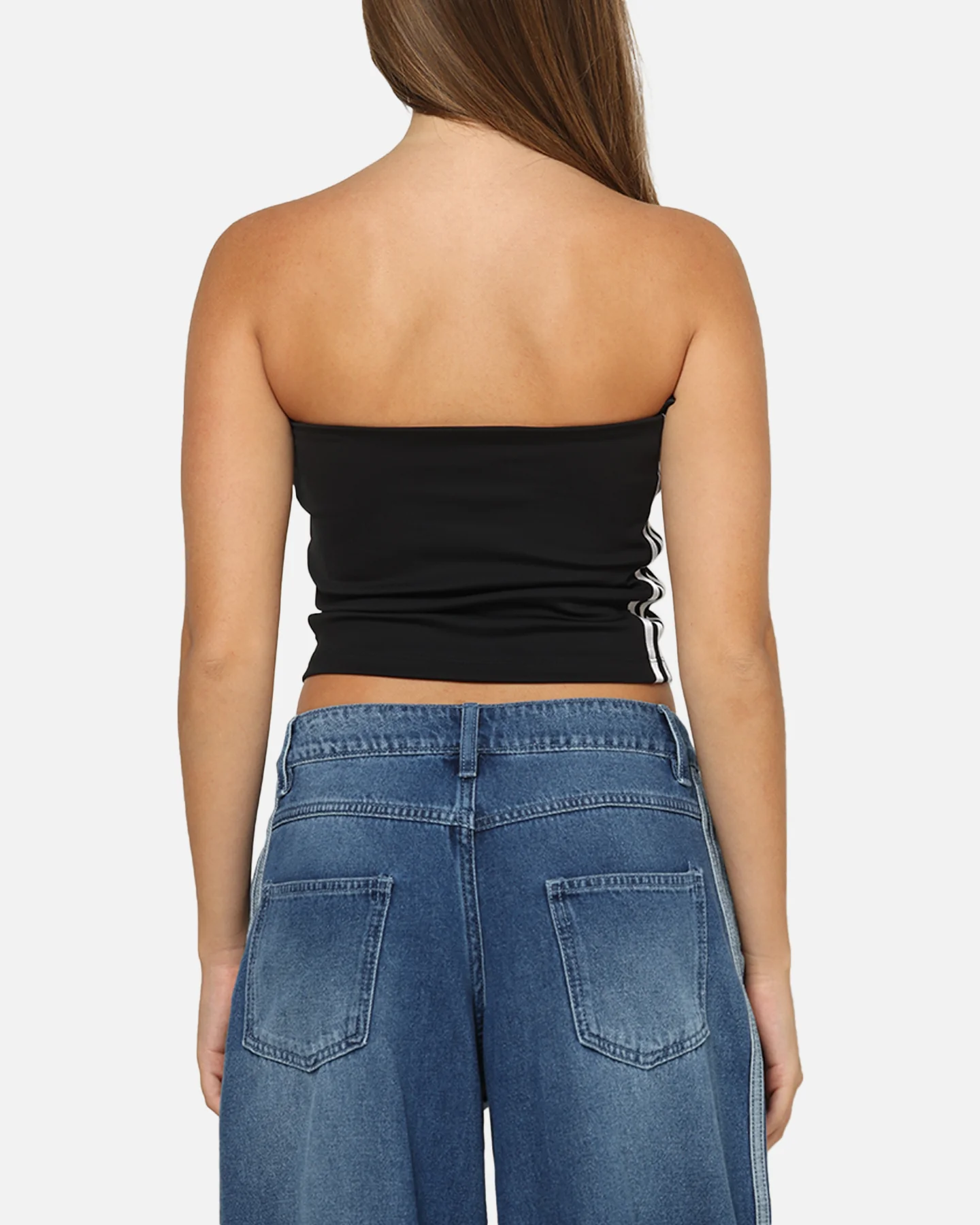 Adidas Women's 3-Stripes Tube Top Black/White - Image 3