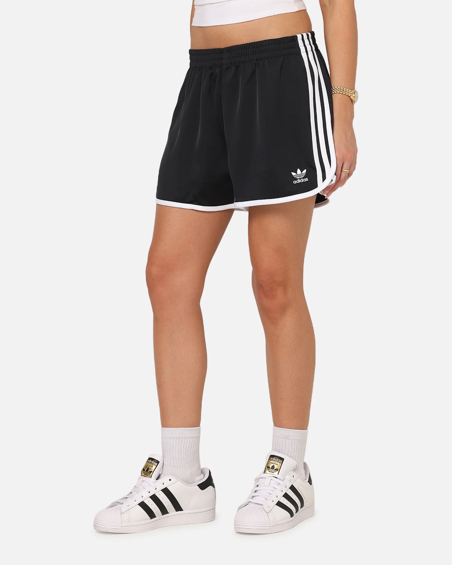 Adidas Women's Adicolor 3-Stripes Sprinter Shorts Black