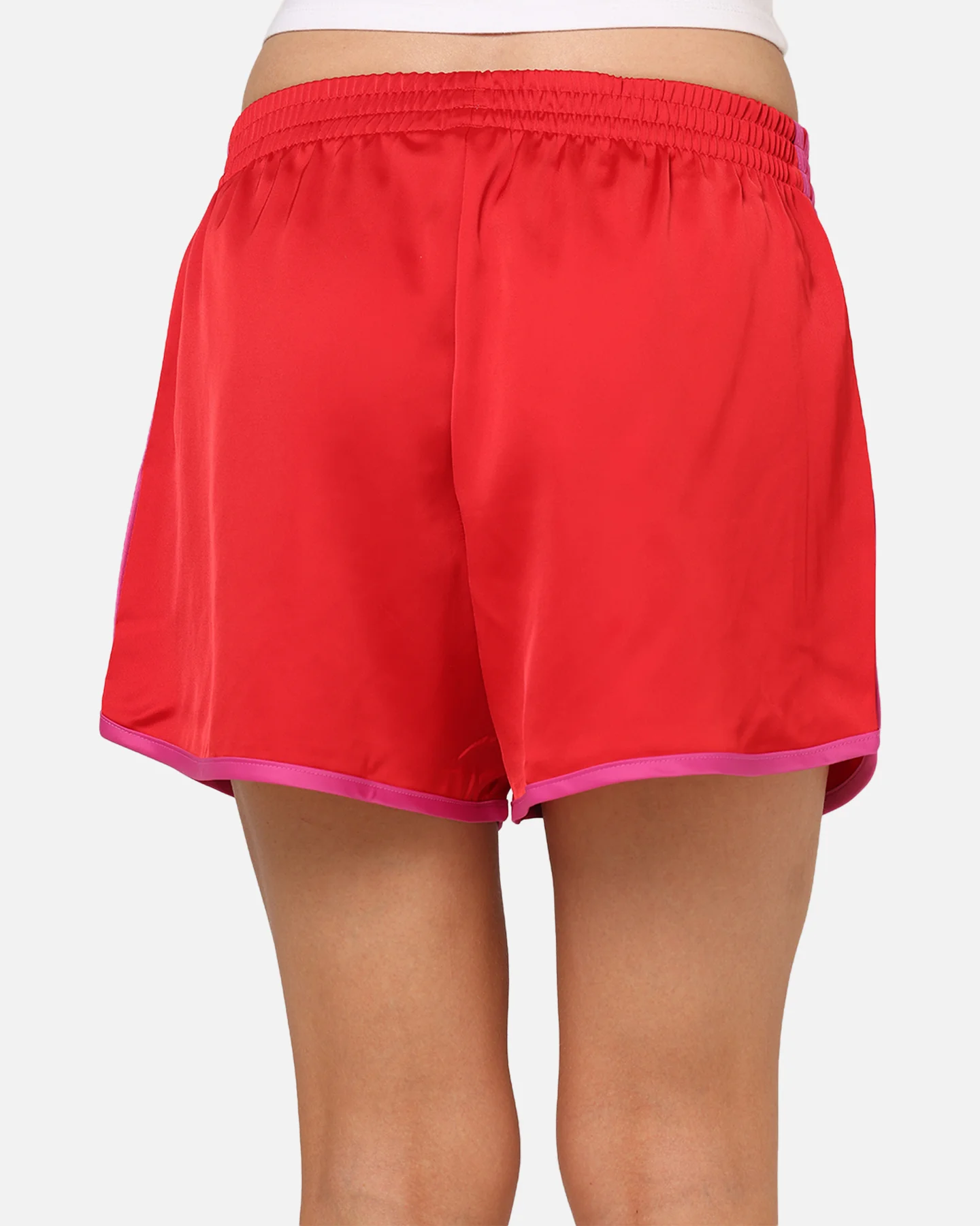 Adidas Women's Adicolor 3-Stripes Sprinter Shorts Scarlet/Fuchsia - Image 8