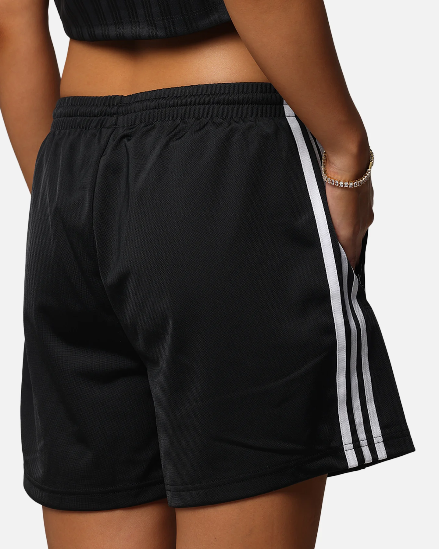 Adidas Women's Firebird Shorts Black - Image 4