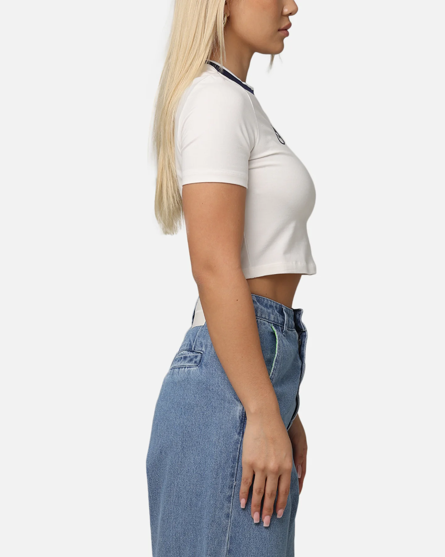 Adidas Women's Graphic Baby T-Shirt Cloud White - Image 4