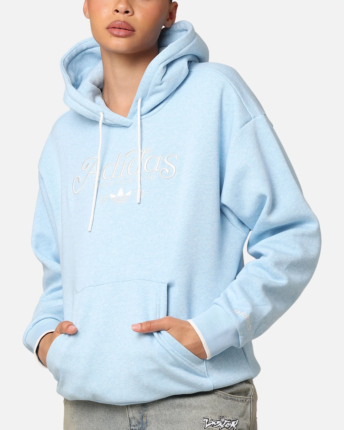 Adidas Women's Graphic Hoodie Clear Sky Mel - Image 6