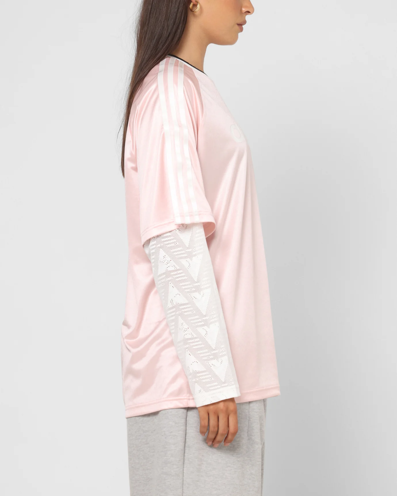 Adidas Women's Lace Long Sleeve Jersey Pink - Image 4