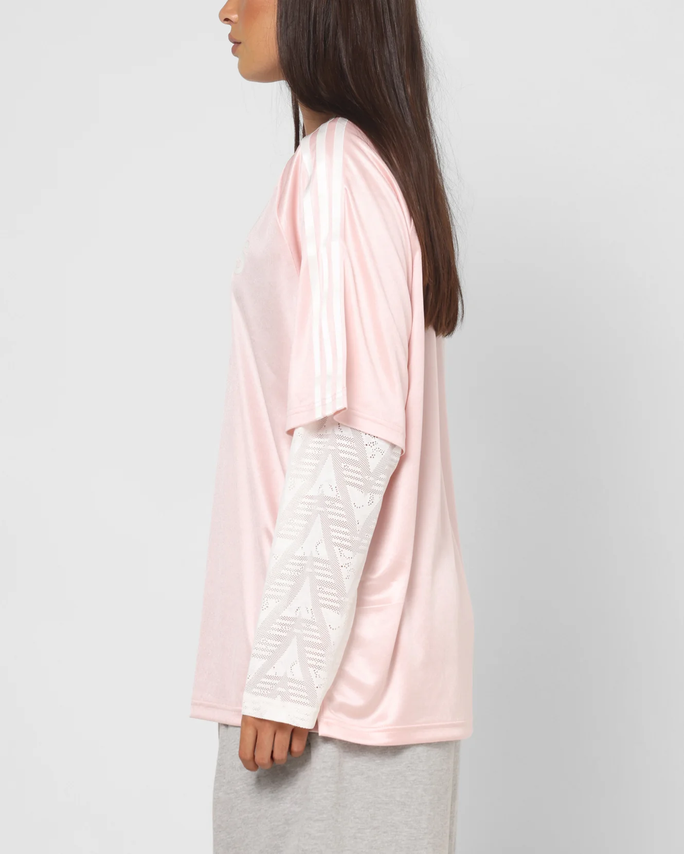 Adidas Women's Lace Long Sleeve Jersey Pink - Image 5