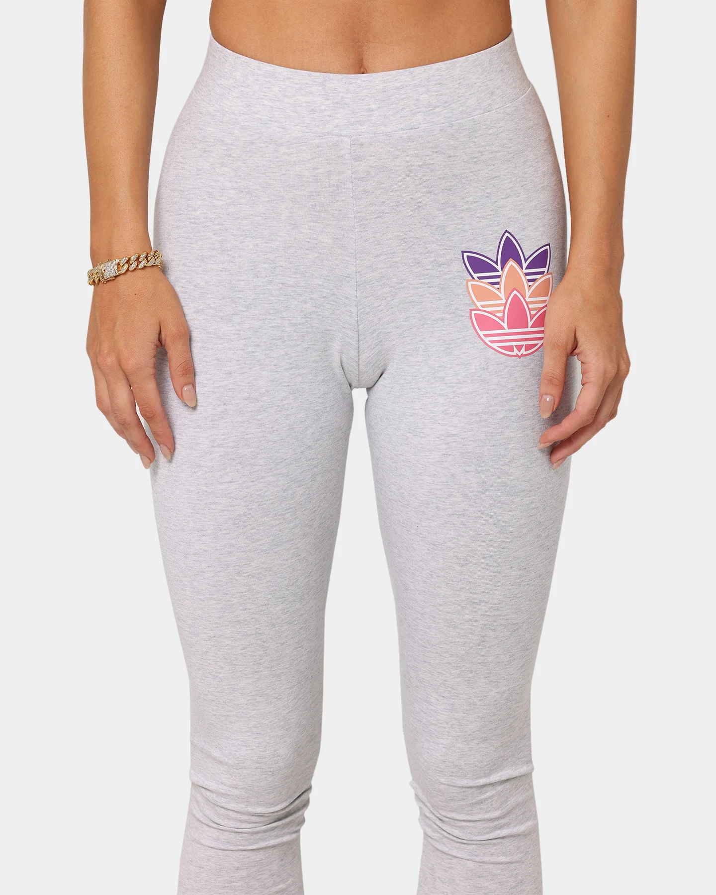 Adidas Women's Logo Play Leggings Light Marle - Image 3