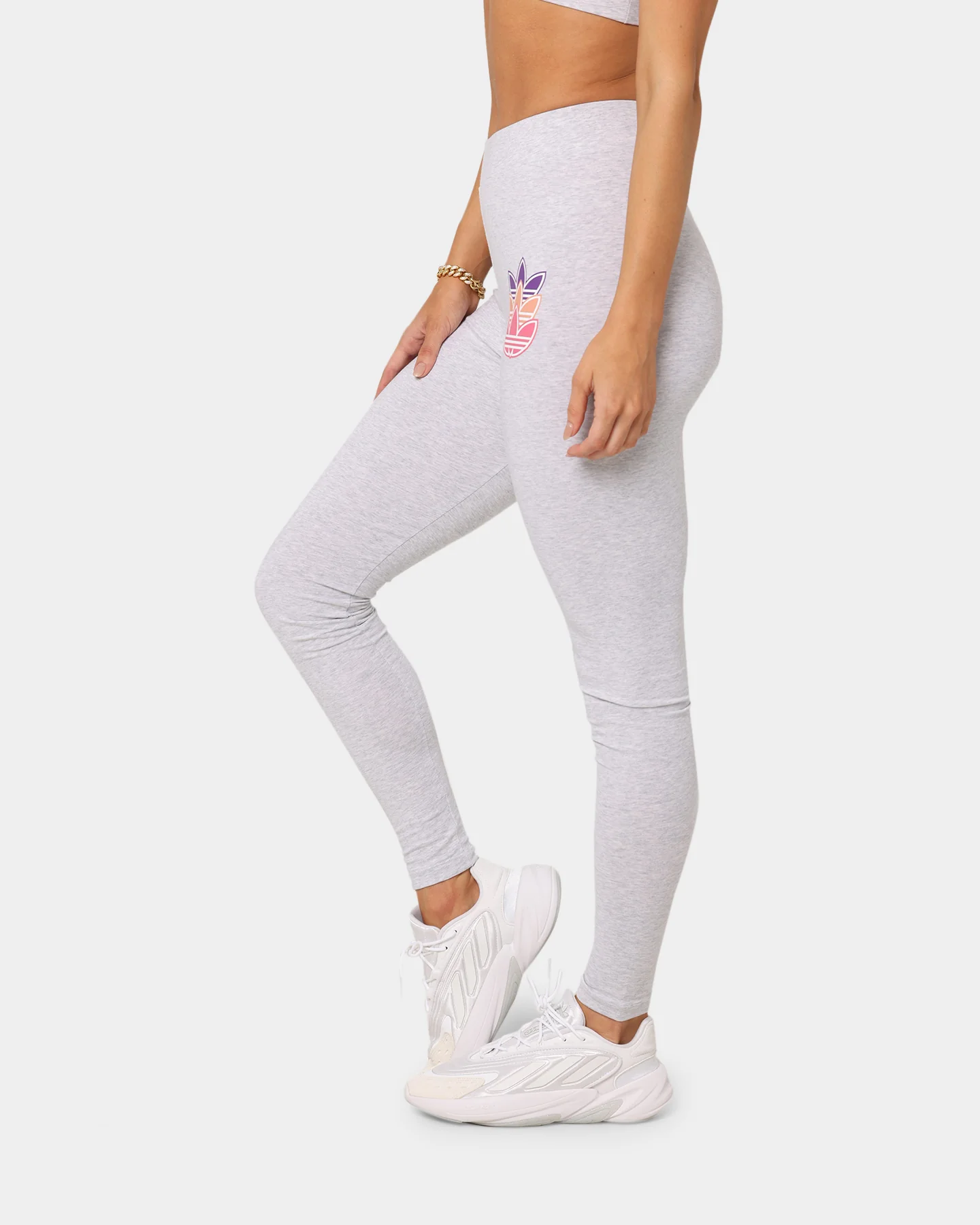 Adidas Women's Logo Play Leggings Light Marle - Image 6