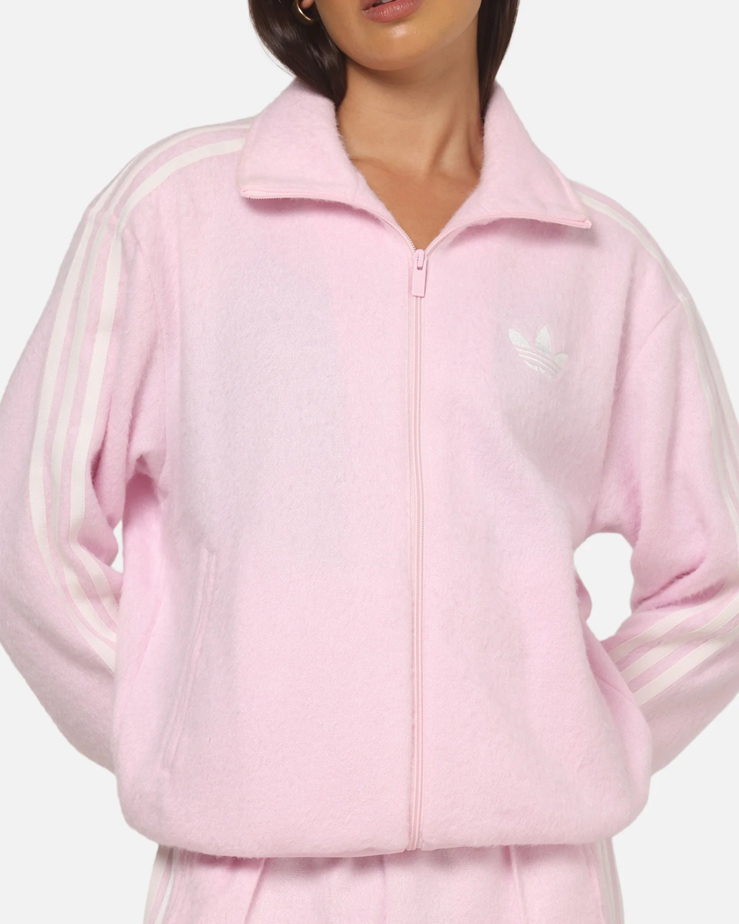 Adidas Women's Mohair Firebird Track Top Clear Pink - Image 6