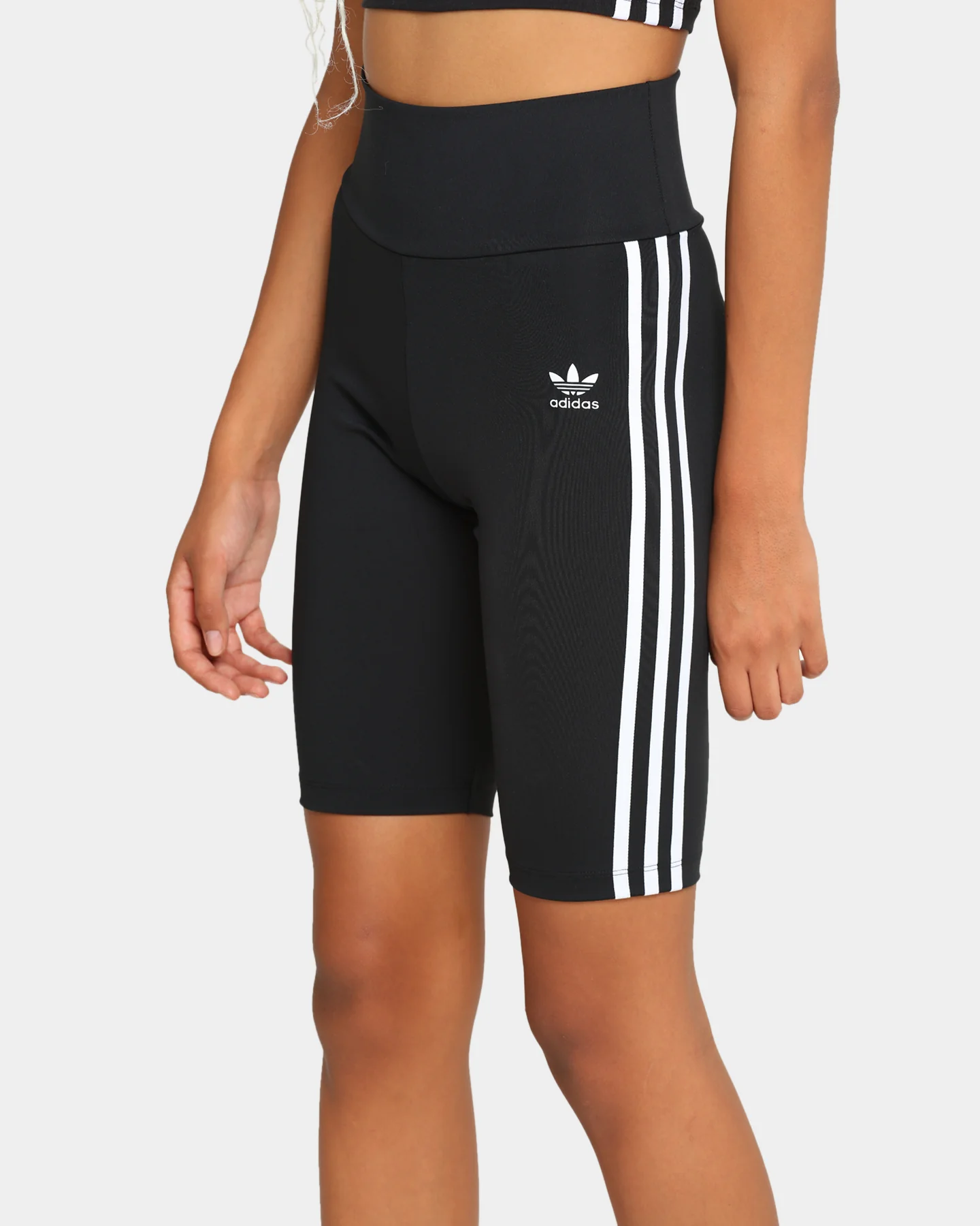 Adidas Women's Primeblue High-Waist Bike Shorts Black - Image 3