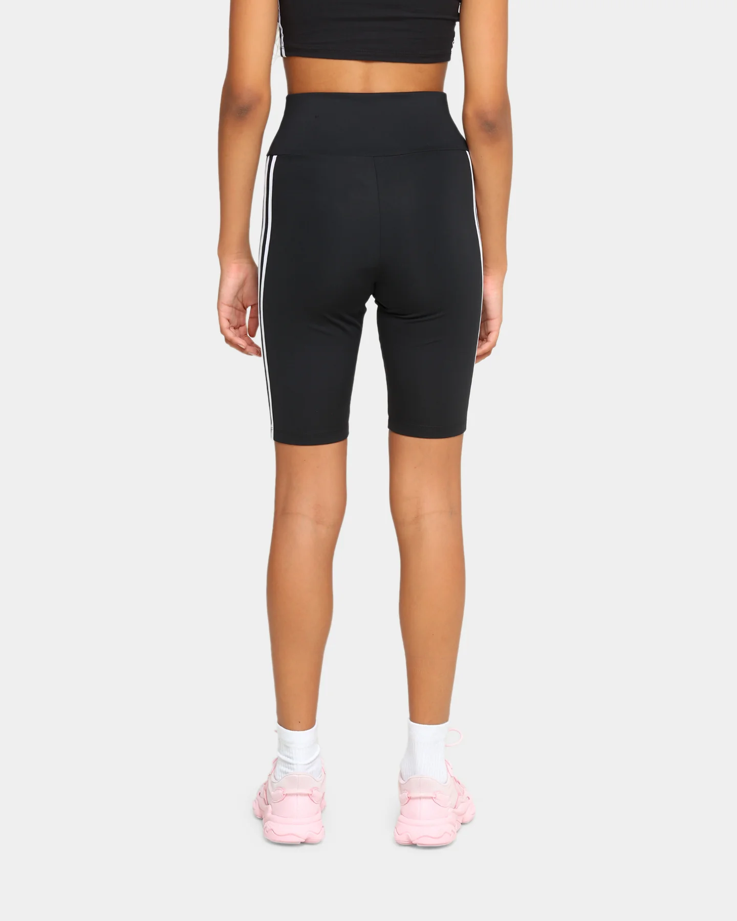 Adidas Women's Primeblue High-Waist Bike Shorts Black - Image 4