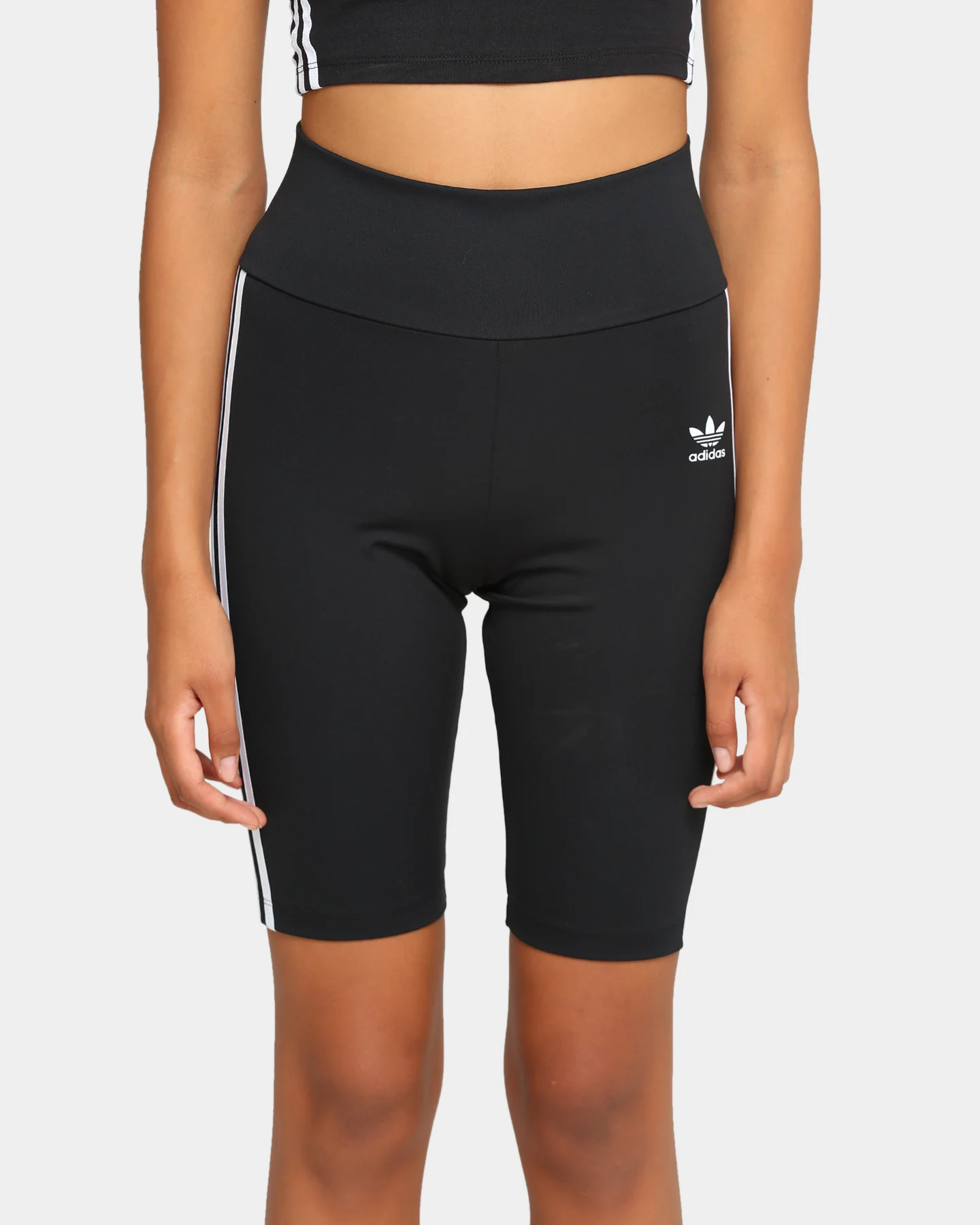Adidas Women's Primeblue High-Waist Bike Shorts Black - Image 7
