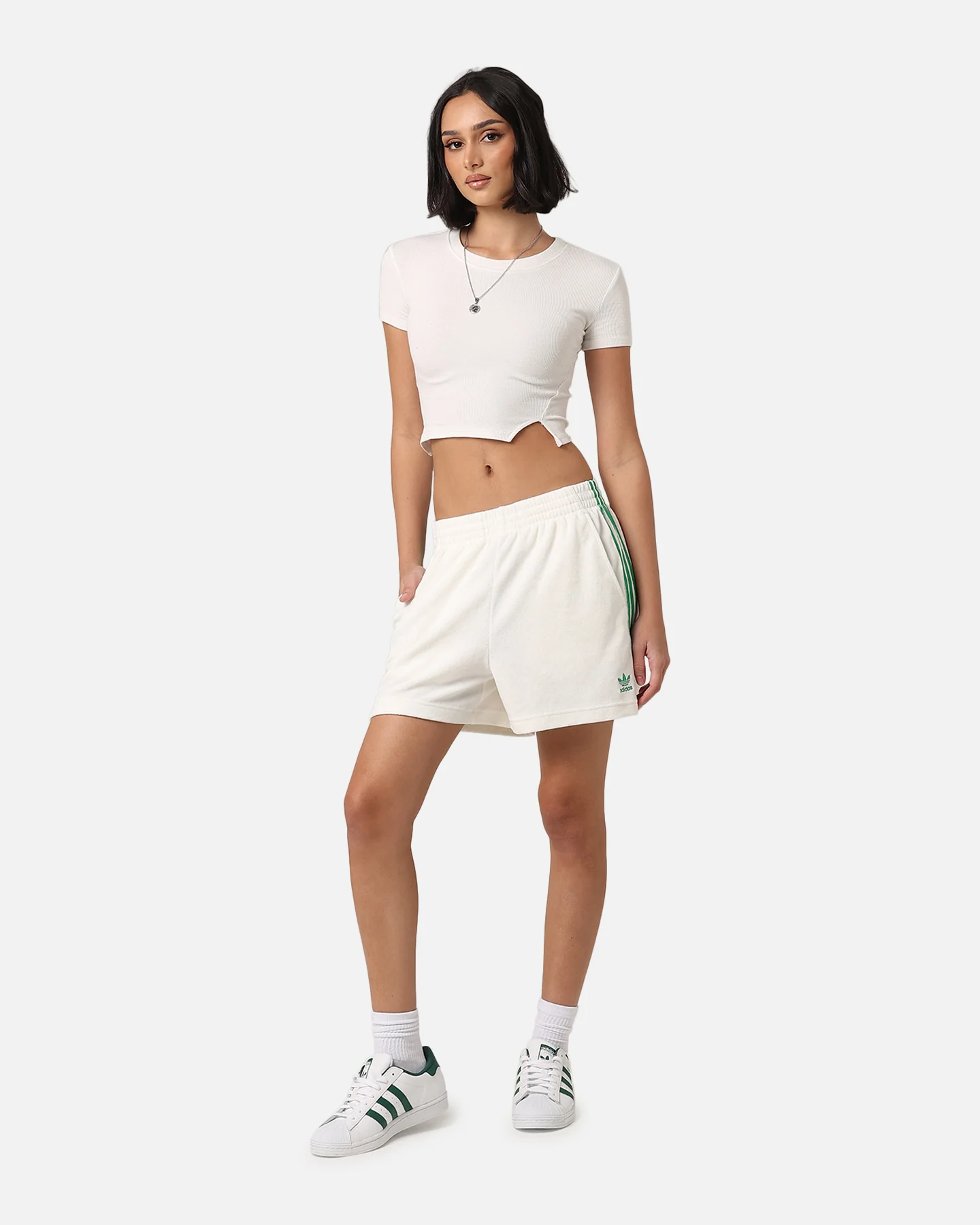 Adidas Women's Resort Shorts Off White - Image 2