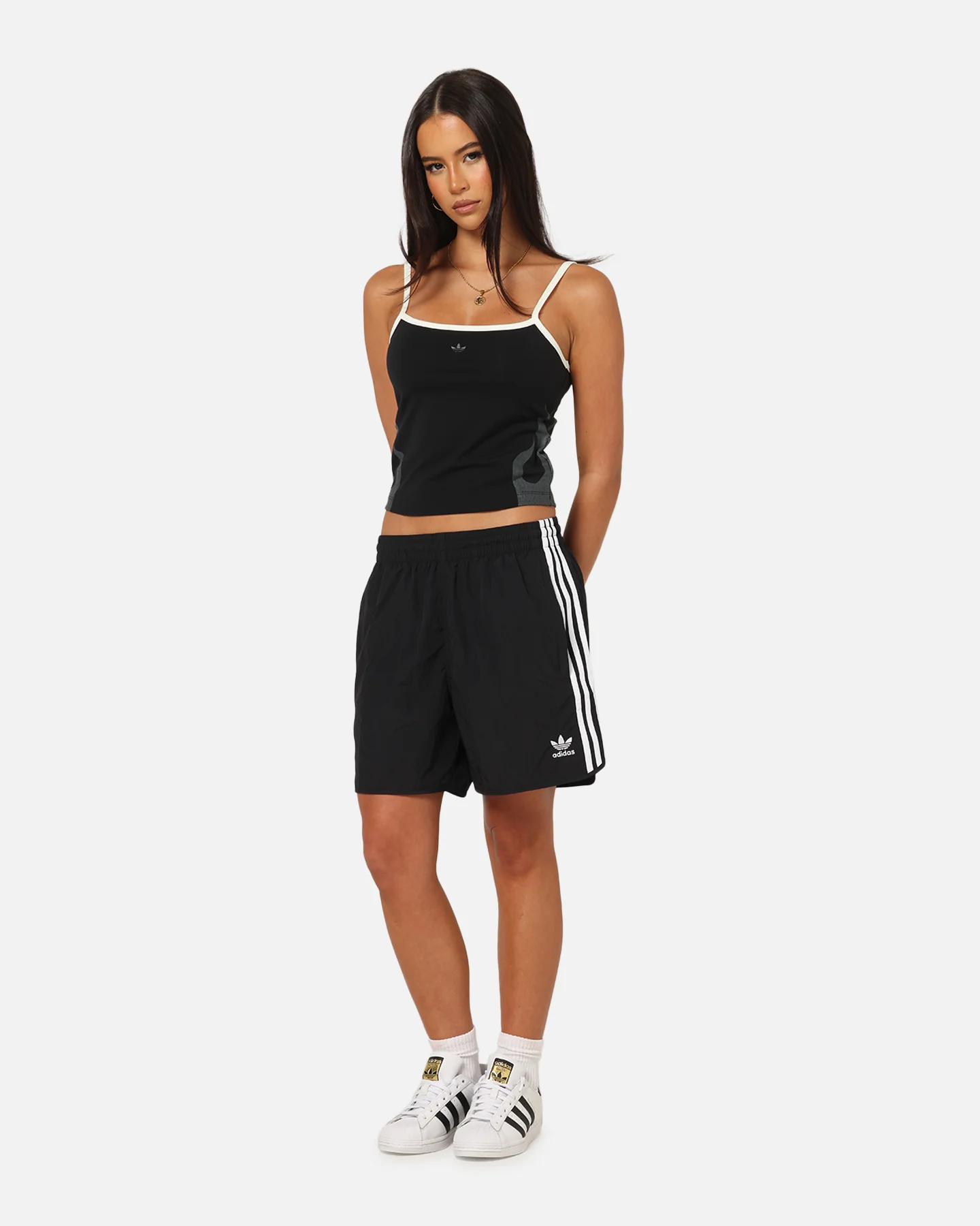 Adidas Women's Tank Top Black/Off White - Image 2