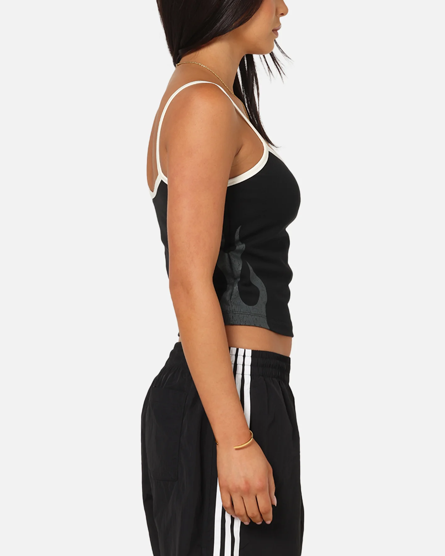Adidas Women's Tank Top Black/Off White - Image 4