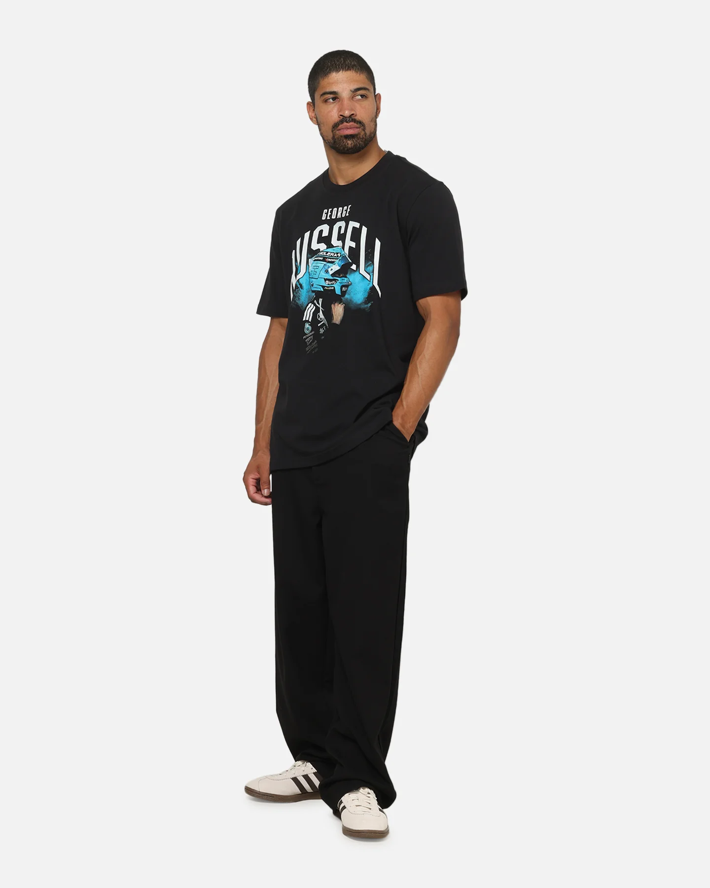 Adidas X Mercedes - AMG Petronas Formula 1 Team George Russell Graphic T-Shirt Black - Image 2
