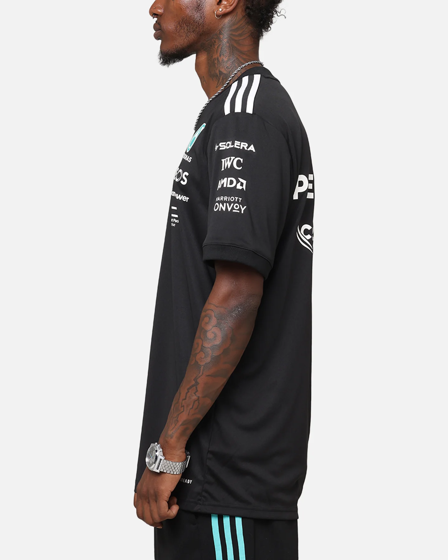 adidas x Mercedes-AMG PETRONAS Formula One F1 2025 Team Driver T-Shirt Black - Image 6