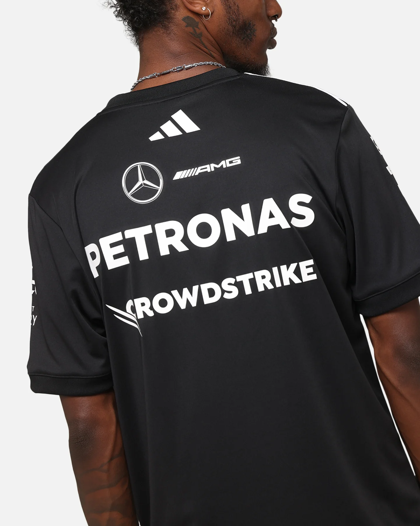 adidas x Mercedes-AMG PETRONAS Formula One F1 2025 Team Driver T-Shirt Black - Image 8