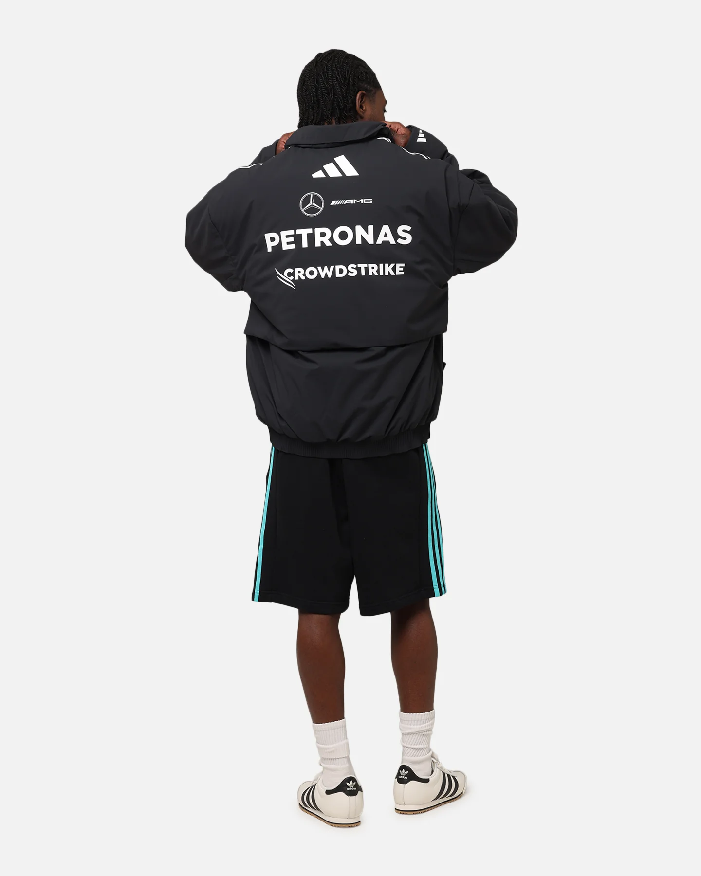 adidas x Mercedes-AMG PETRONAS Formula One F1 2025 Team Jacket Black/White - Image 4