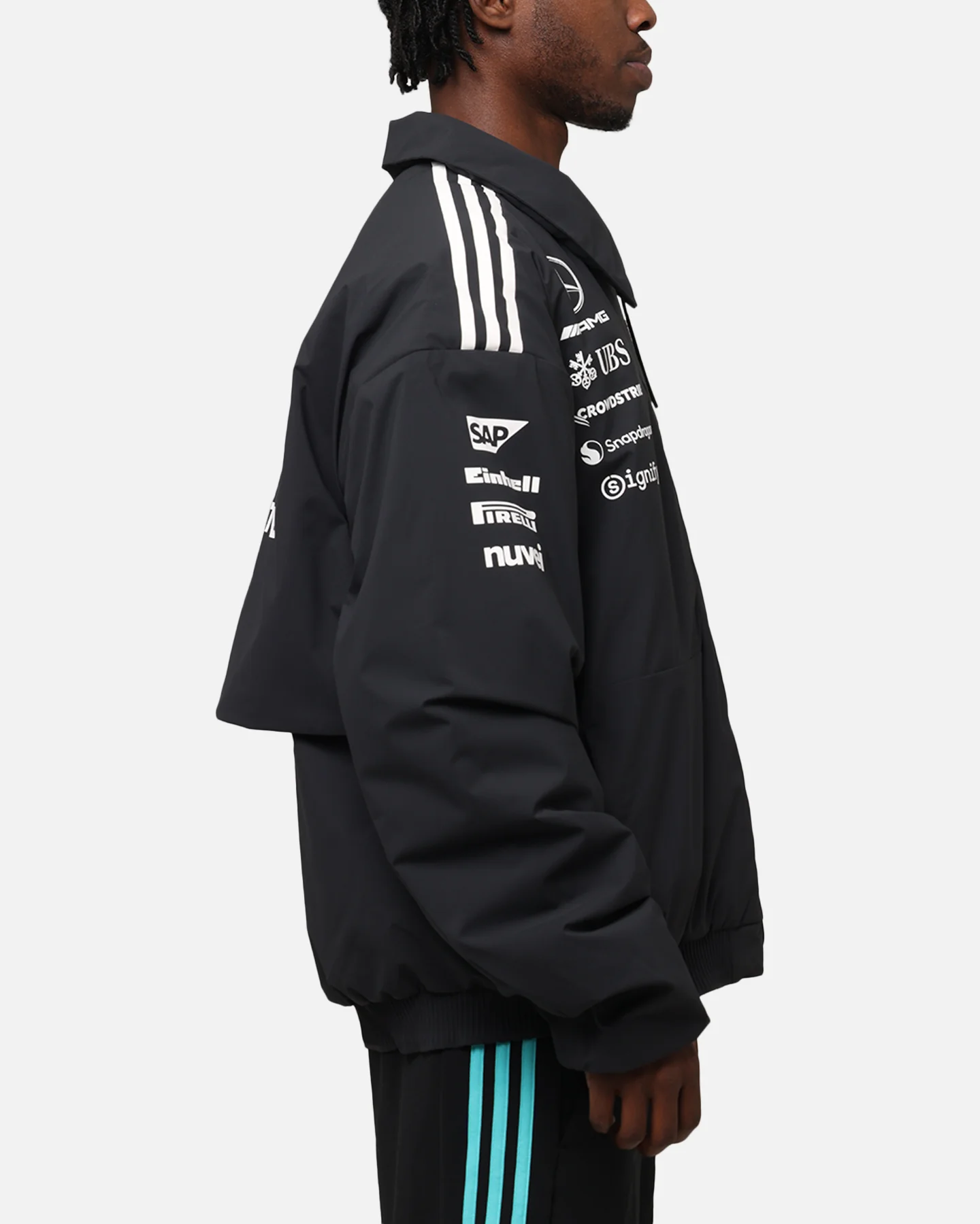 adidas x Mercedes-AMG PETRONAS Formula One F1 2025 Team Jacket Black/White - Image 5