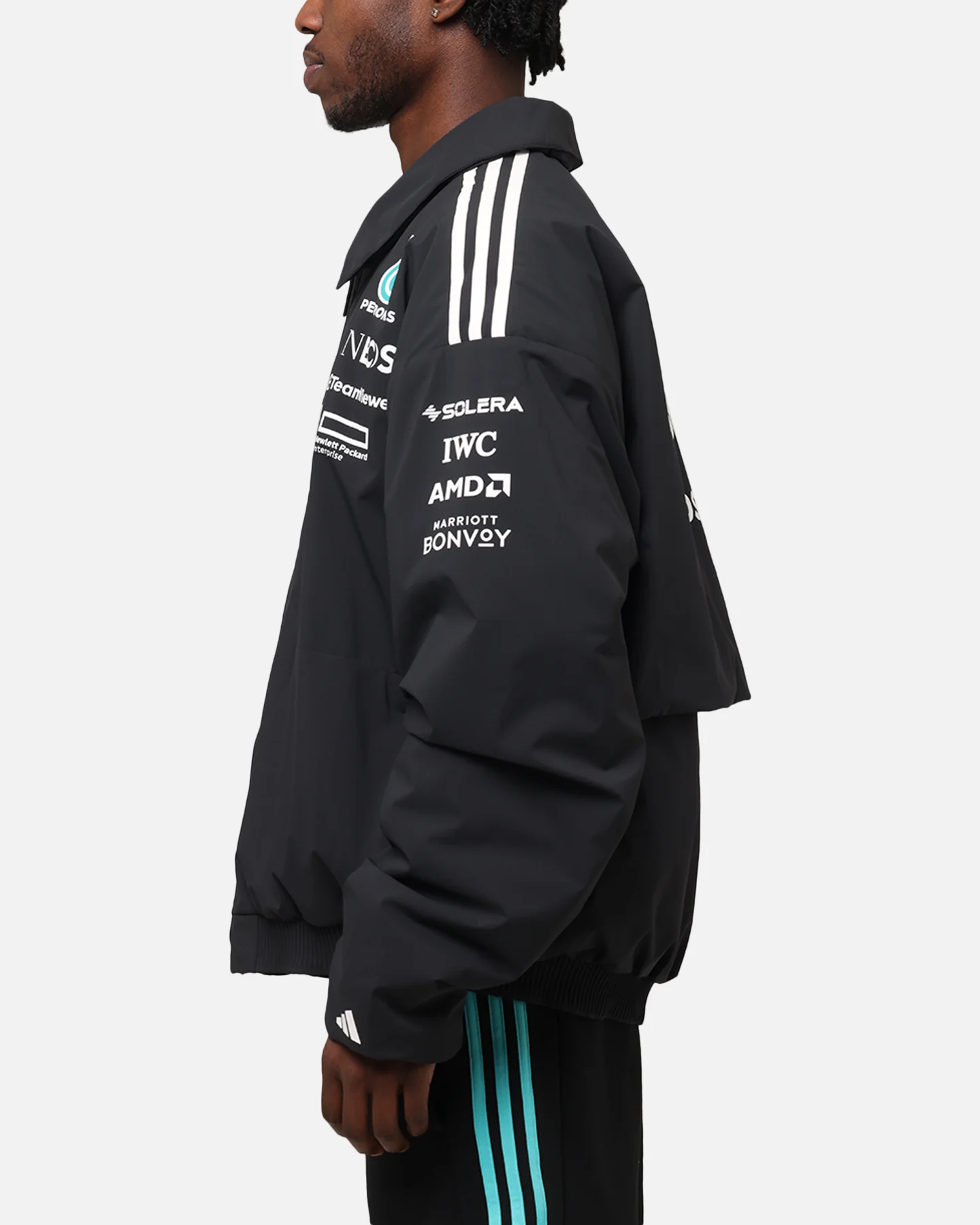 adidas x Mercedes-AMG PETRONAS Formula One F1 2025 Team Jacket Black/White - Image 6