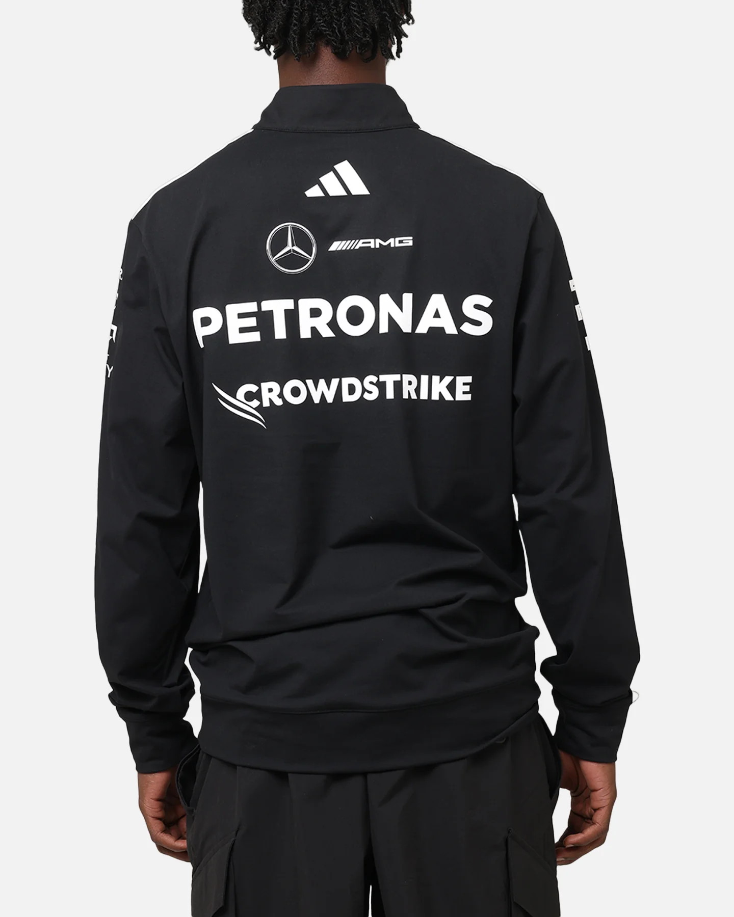 adidas x Mercedes-AMG PETRONAS Formula One F1 2025 Team Quarter Zip Jacket Black/White - Image 2