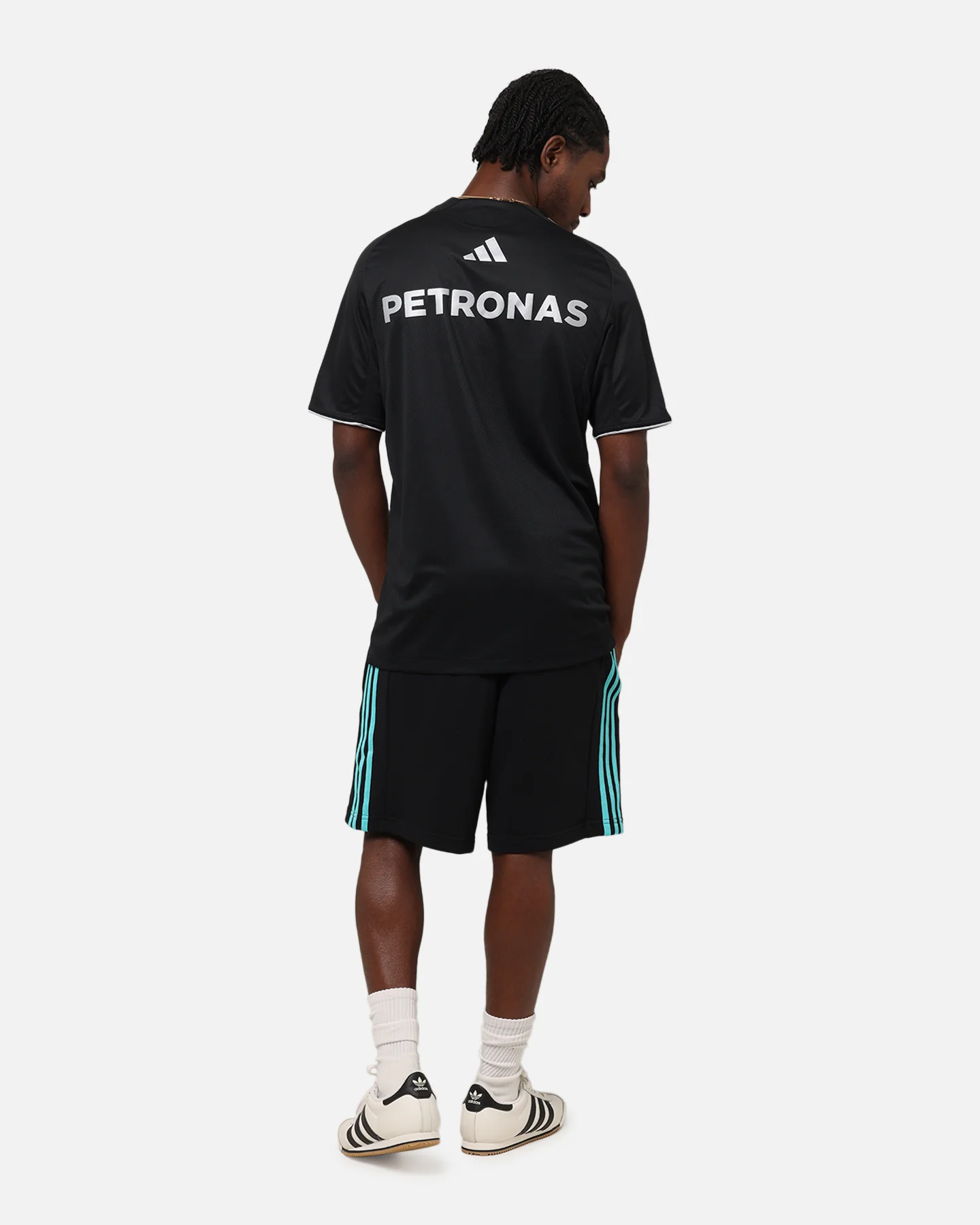 adidas x Mercedes-AMG PETRONAS Formula One F1 DNA T-Shirt Black/Silver - Image 4