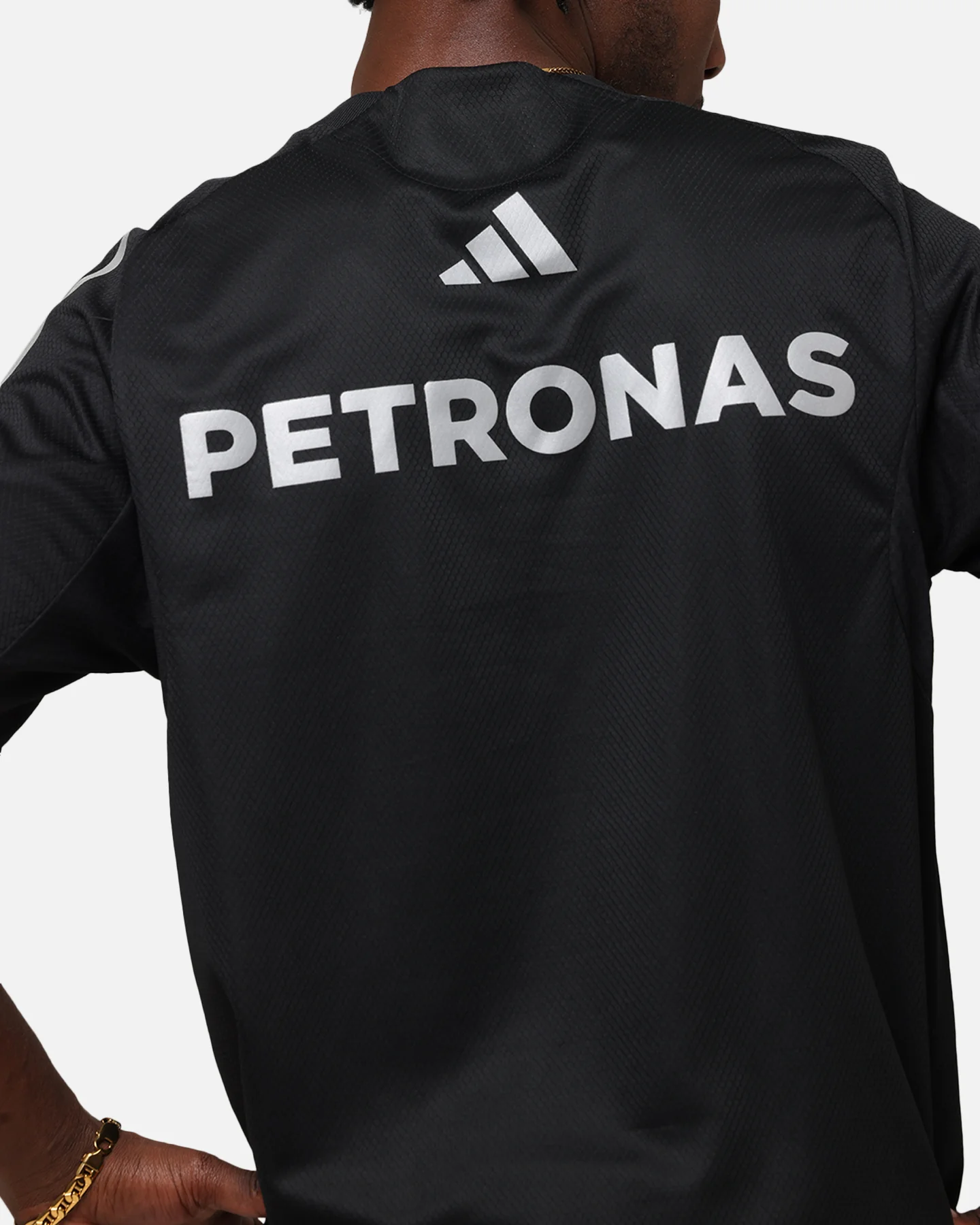 adidas x Mercedes-AMG PETRONAS Formula One F1 DNA T-Shirt Black/Silver - Image 8