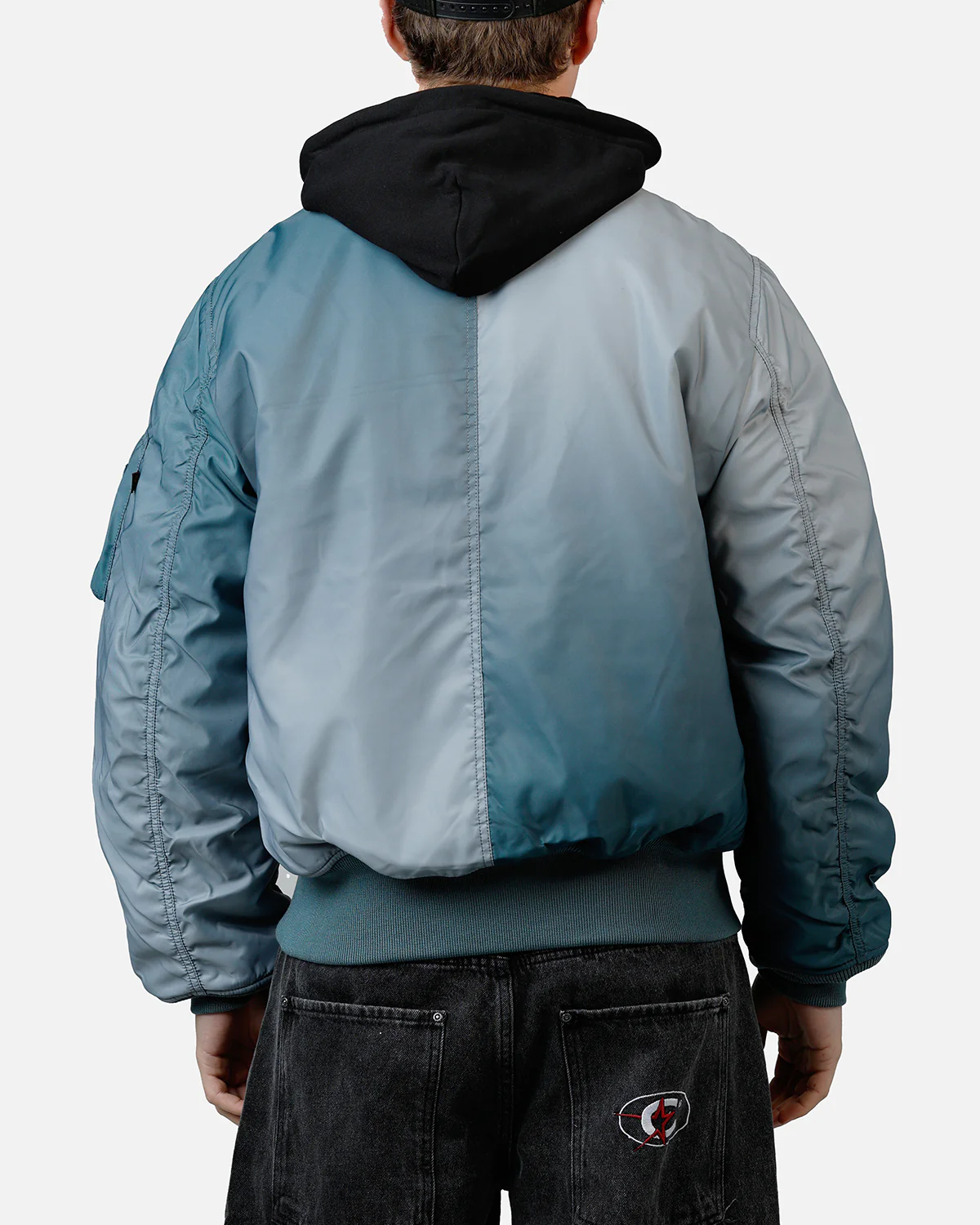Alpha Industries Gradient Washed Flight Jacket Blue - Image 2