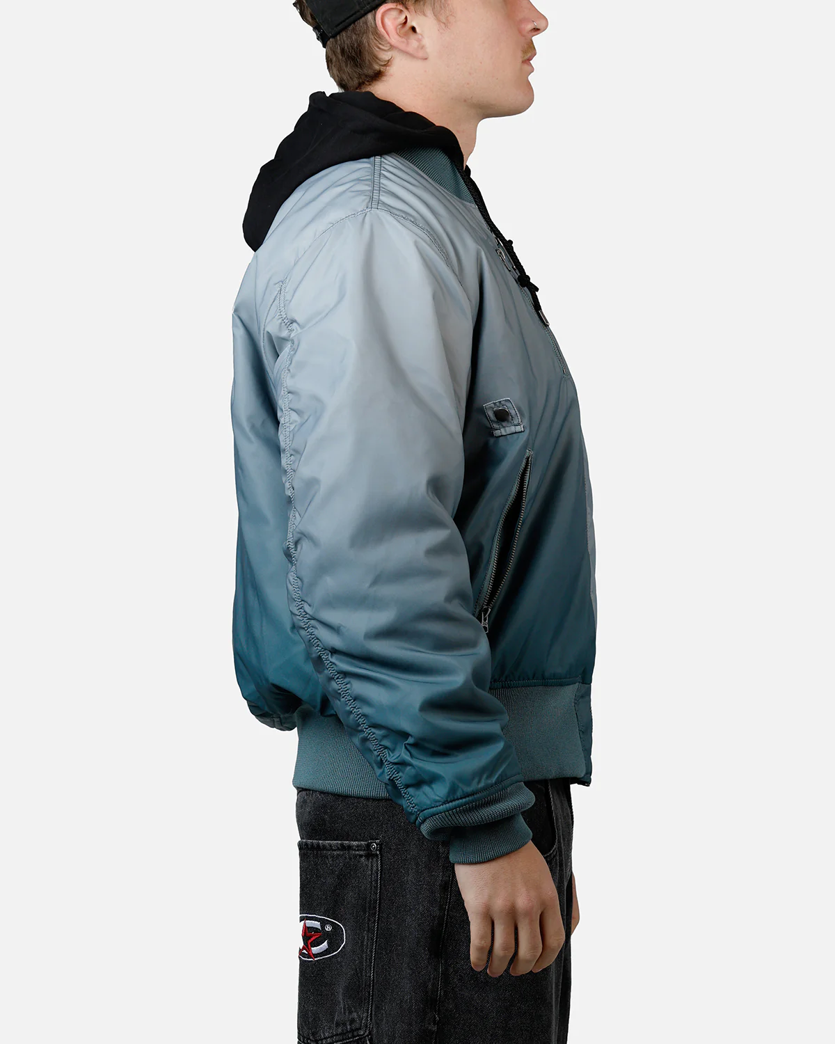 Alpha Industries Gradient Washed Flight Jacket Blue - Image 4
