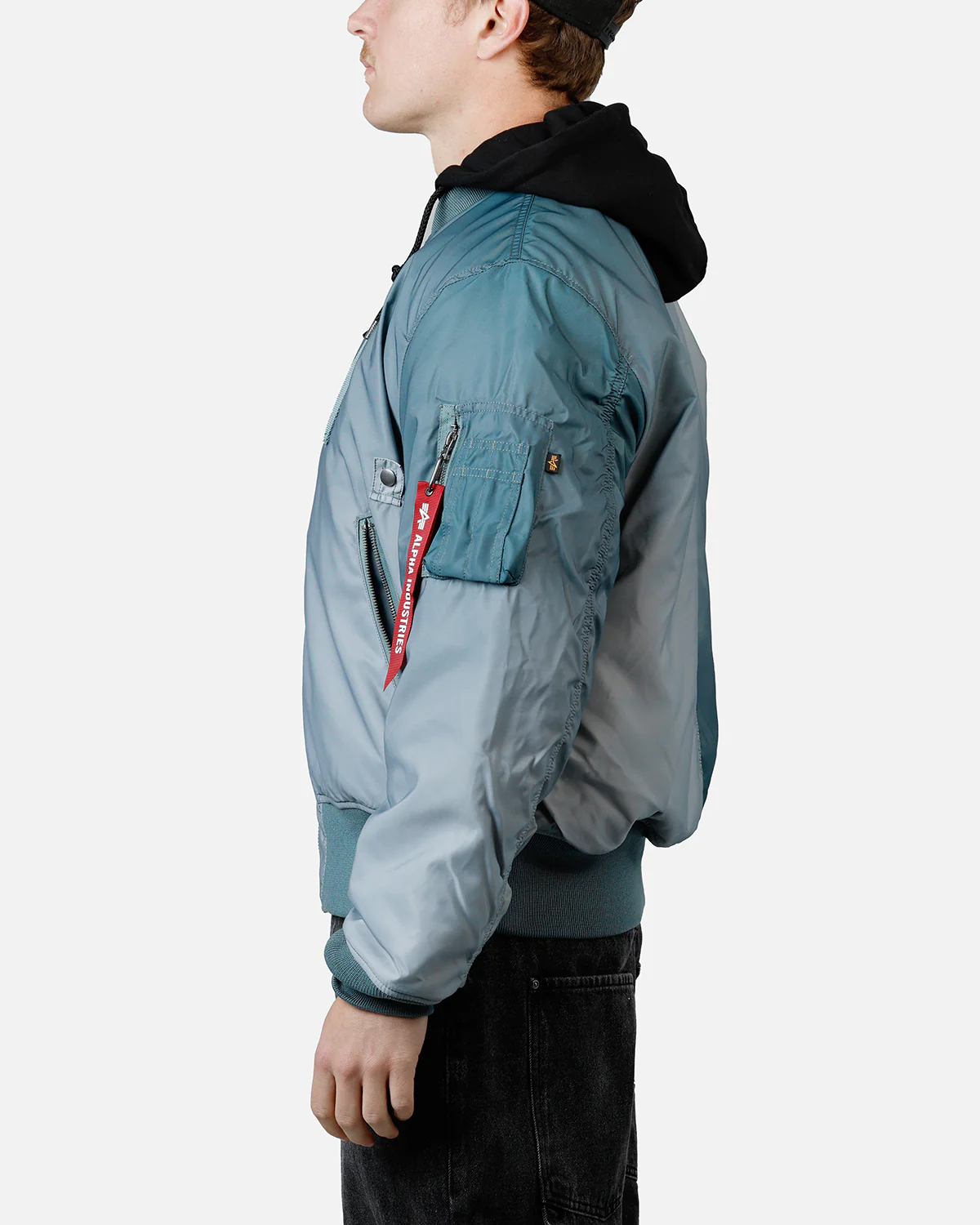 Alpha Industries Gradient Washed Flight Jacket Blue - Image 5