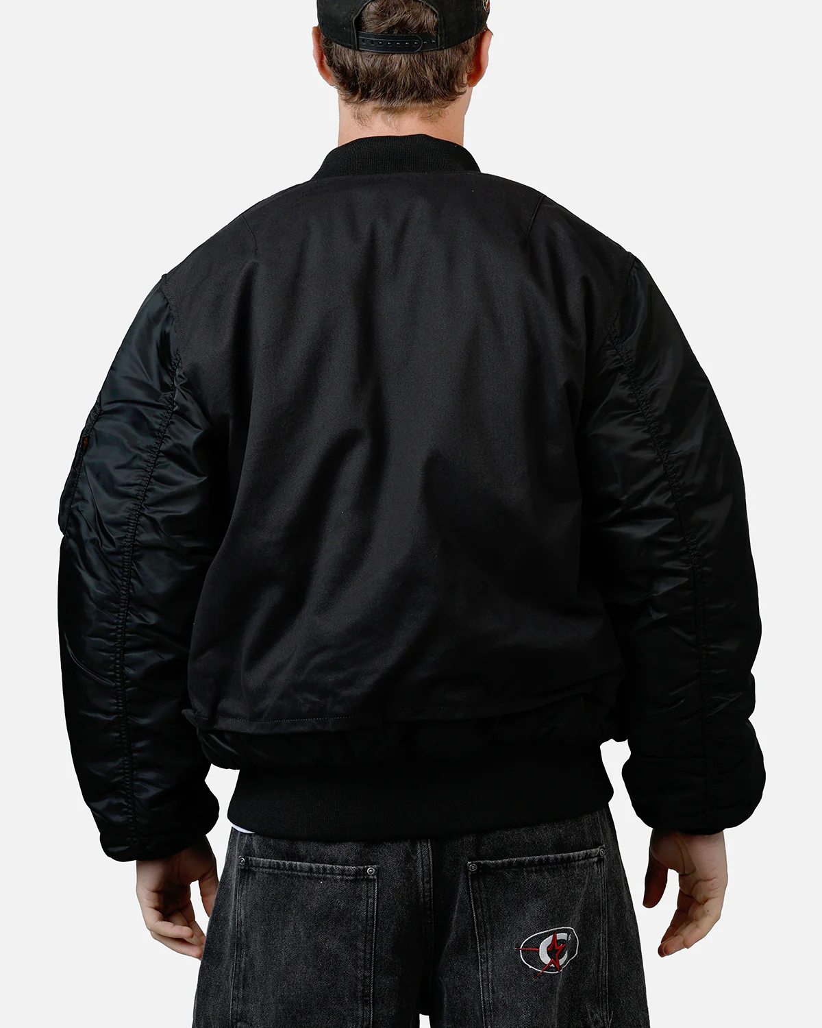 Alpha Industries MA-1 Mixed Cotton Jacket Black - Image 2