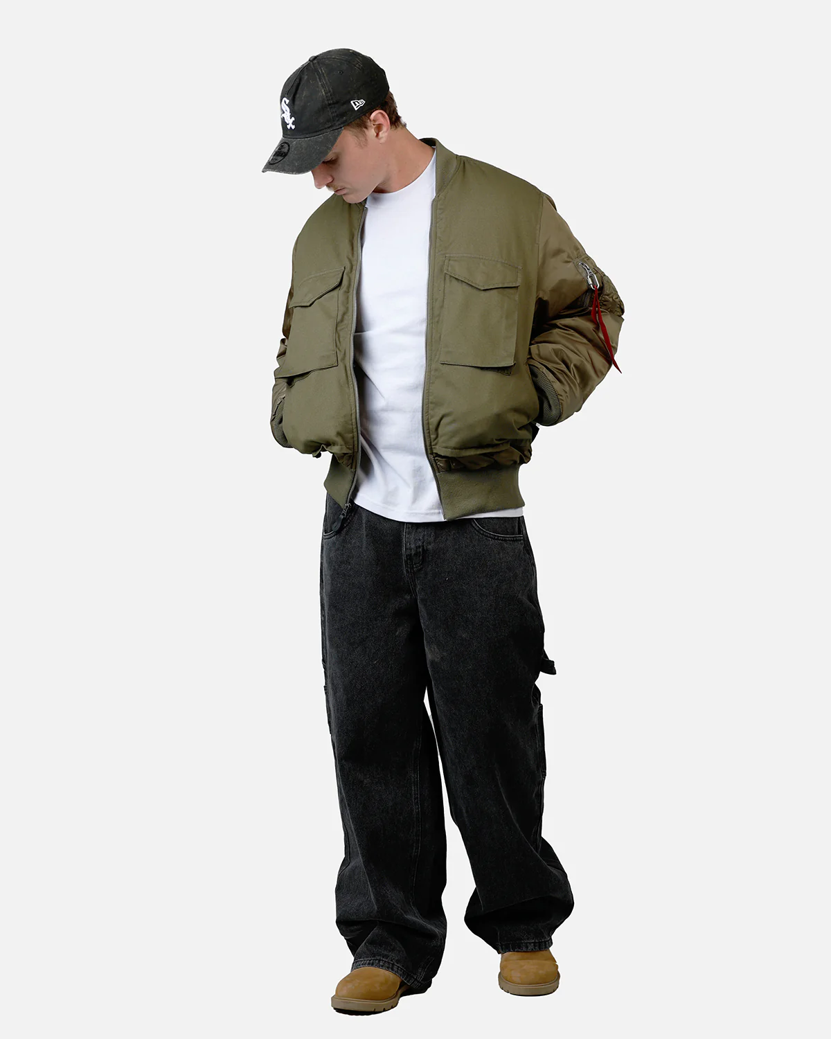 Alpha Industries MA-1 Mixed Cotton Jacket Green - Image 3