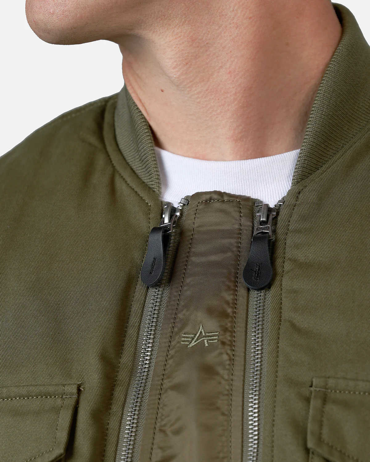 Alpha Industries MA-1 Mixed Cotton Jacket Green - Image 7