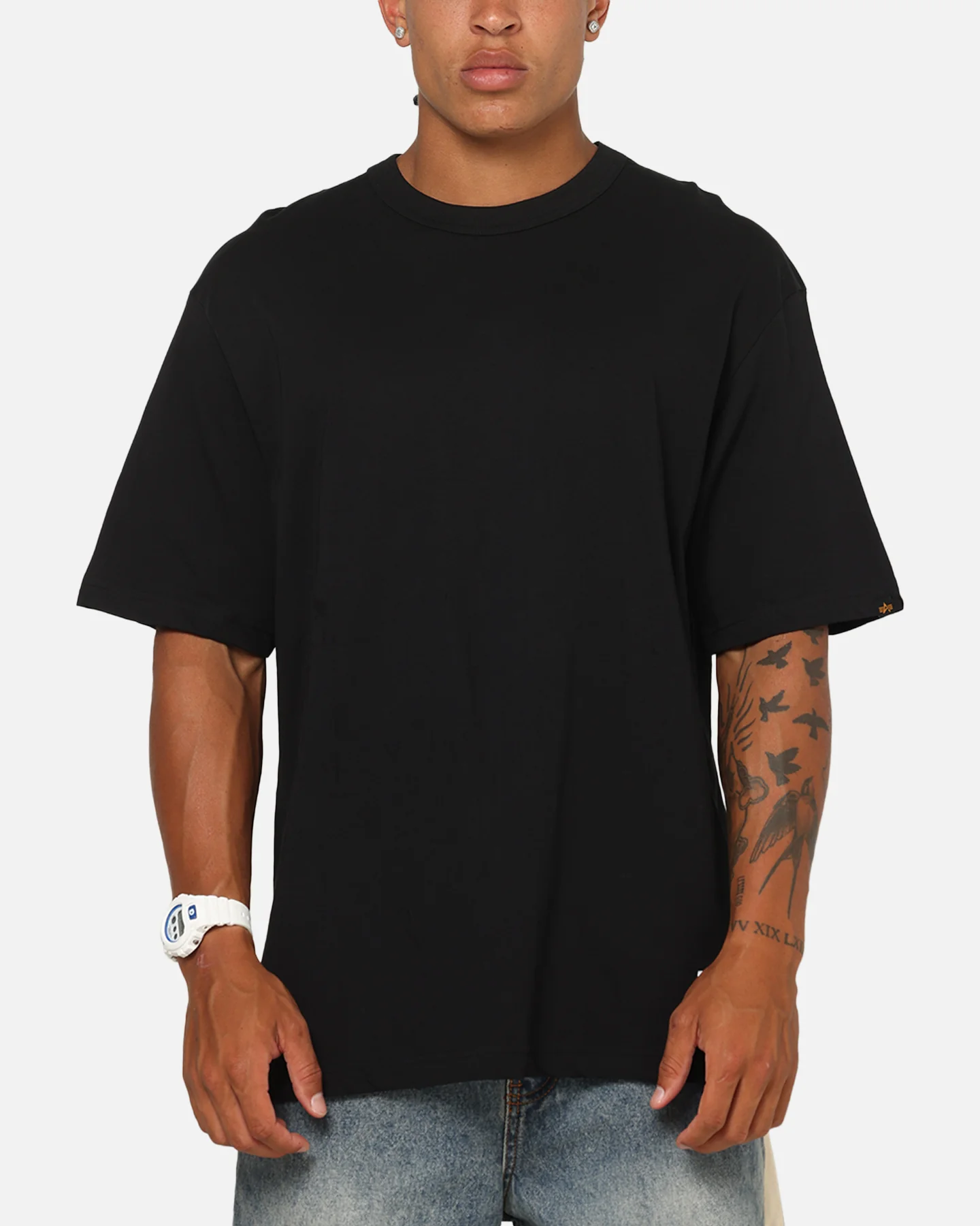 Alpha Industries Patched T-Shirt Black - Image 2
