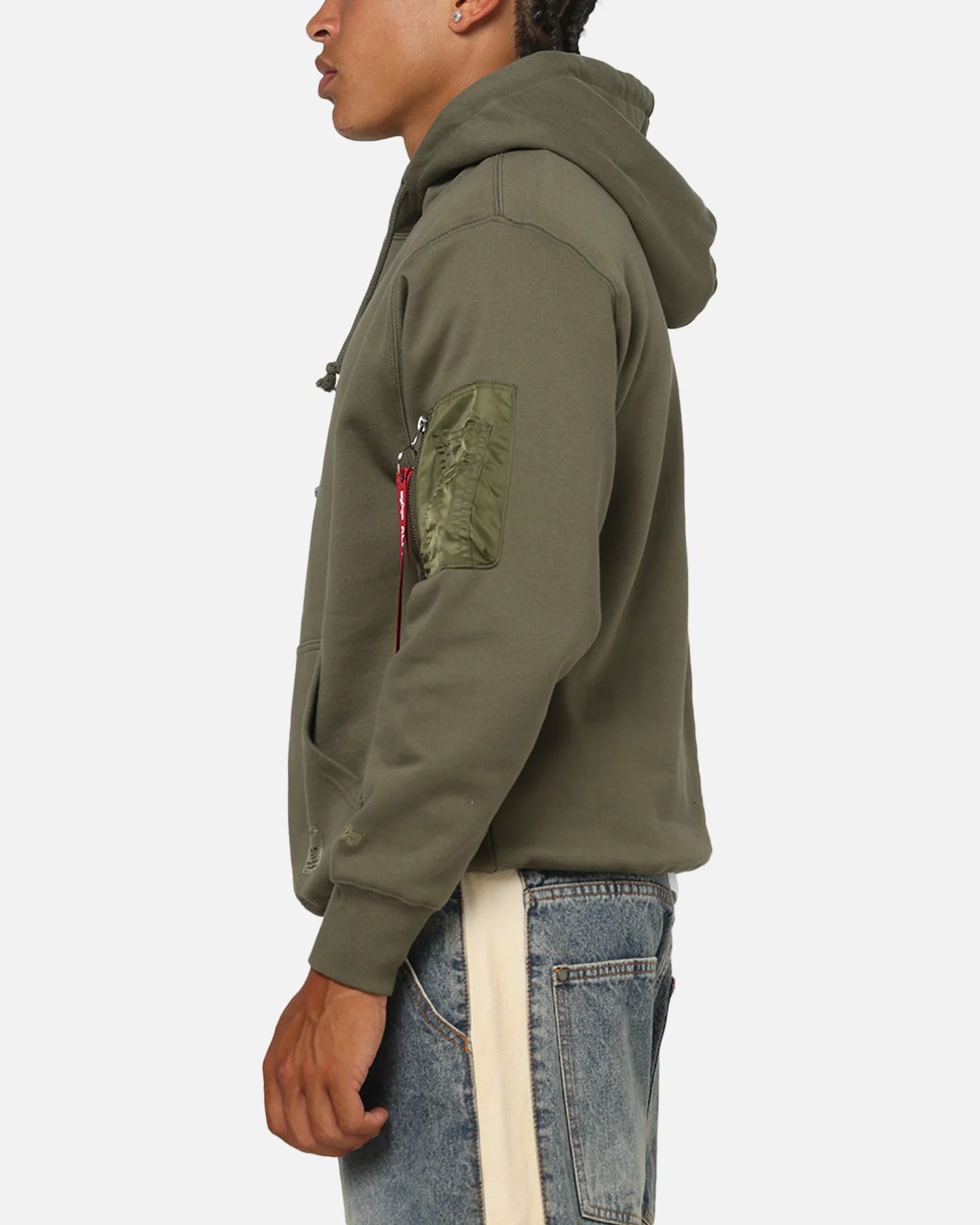 Alpha Industries Utility Pocket Hoodie Green - Image 5