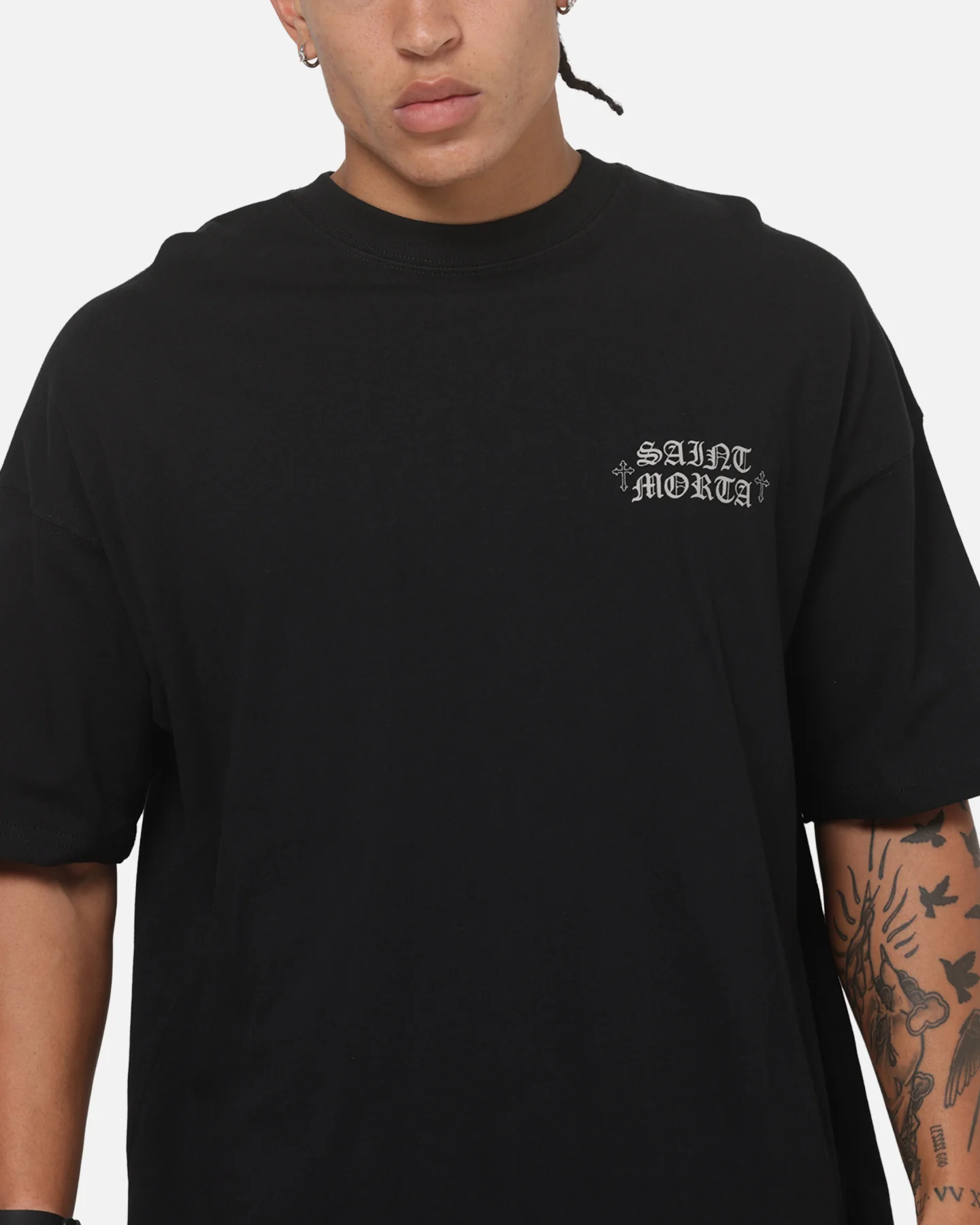 Saint Morta Alter Boxy T-Shirt Black - Image 8