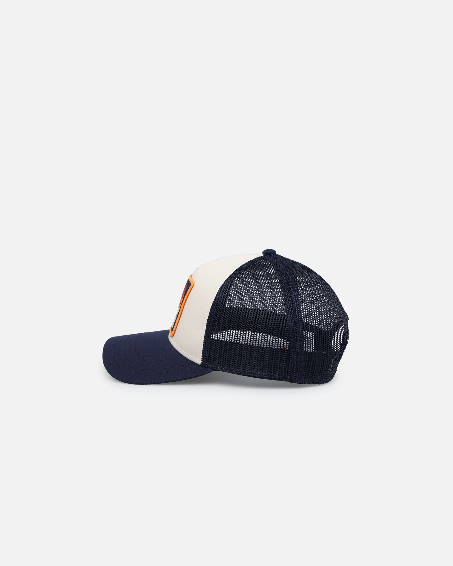 American Needle Twill Valin Patch Trucker Snapback Ivory/Navy - Image 4