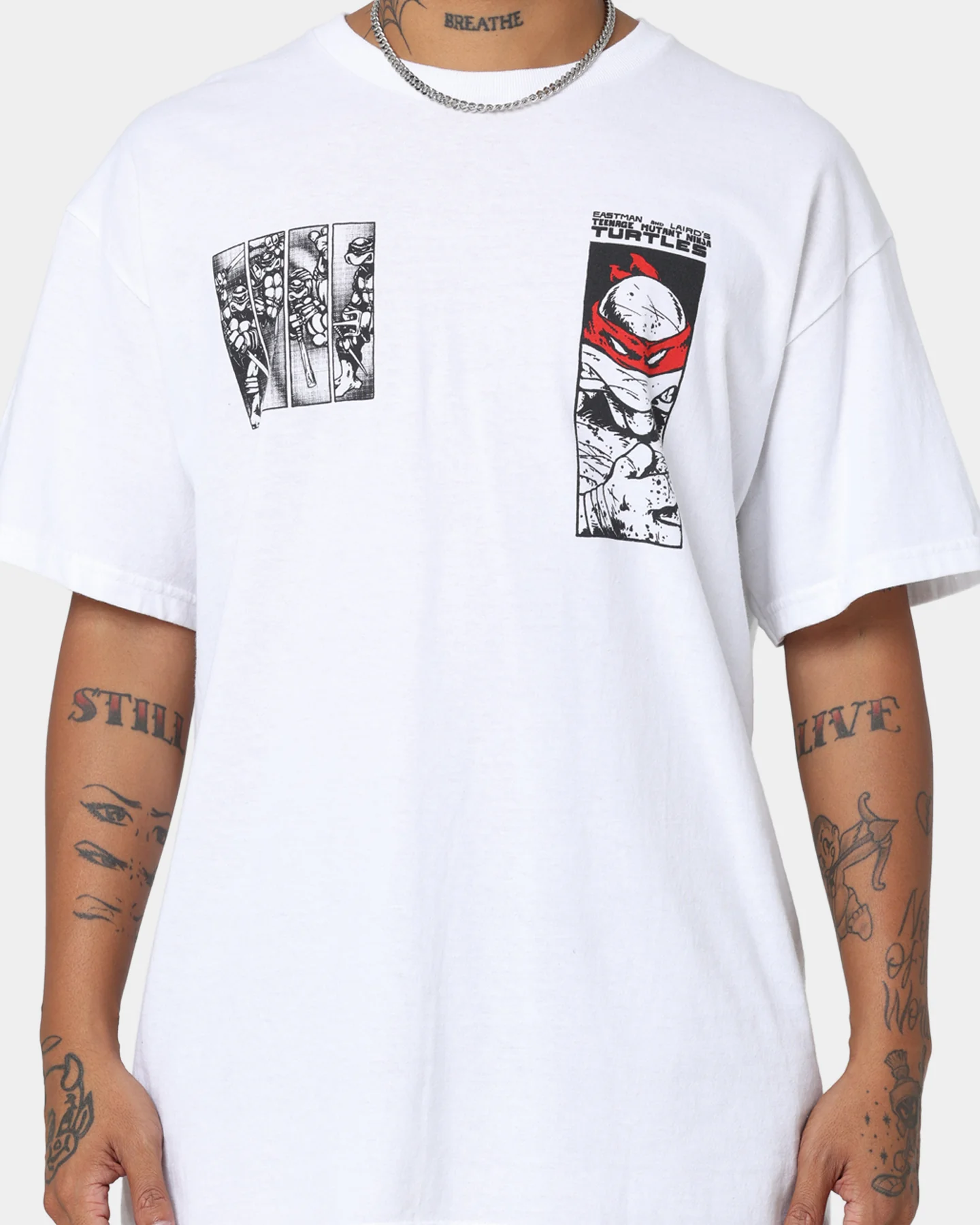 American Thrift American Thrift x Teenage Mutant Ninja Turtles Comic Book T-Shirt White - Image 4