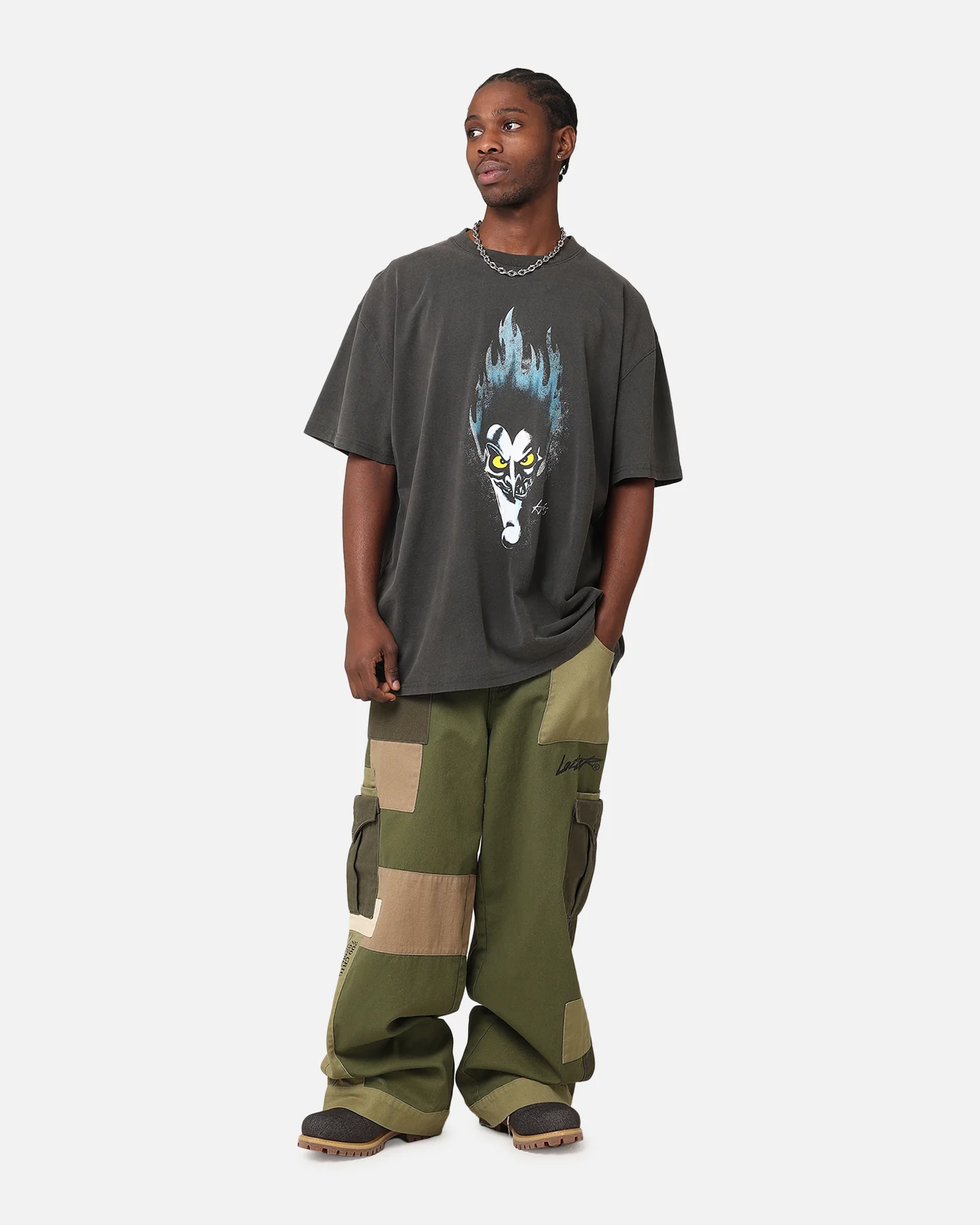 American Thrift Disney Hercules Hades Heavy T-Shirt Black Wash - Image 3