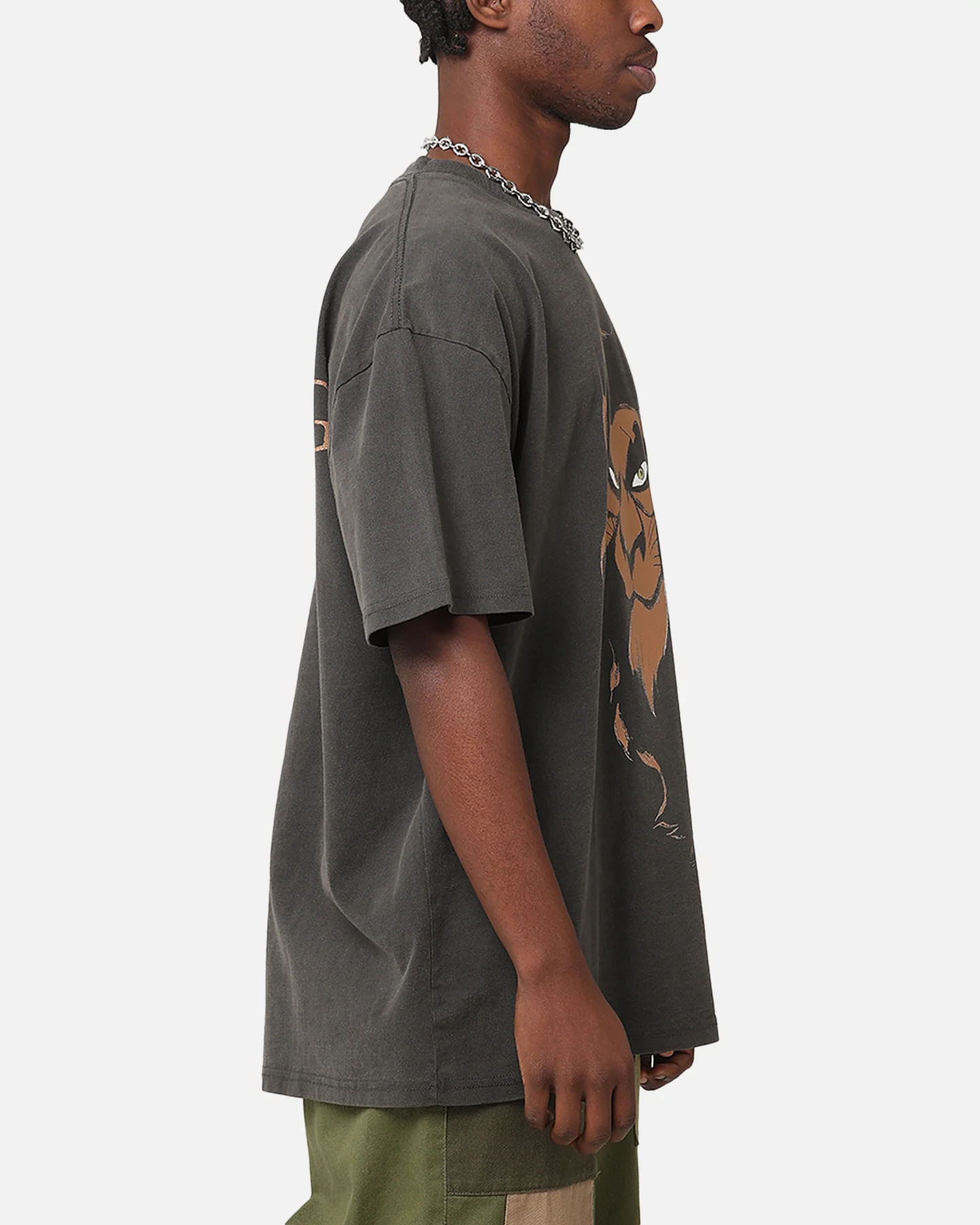 American Thrift Disney The Lion King Scar Heavy T-Shirt Black Wash - Image 5