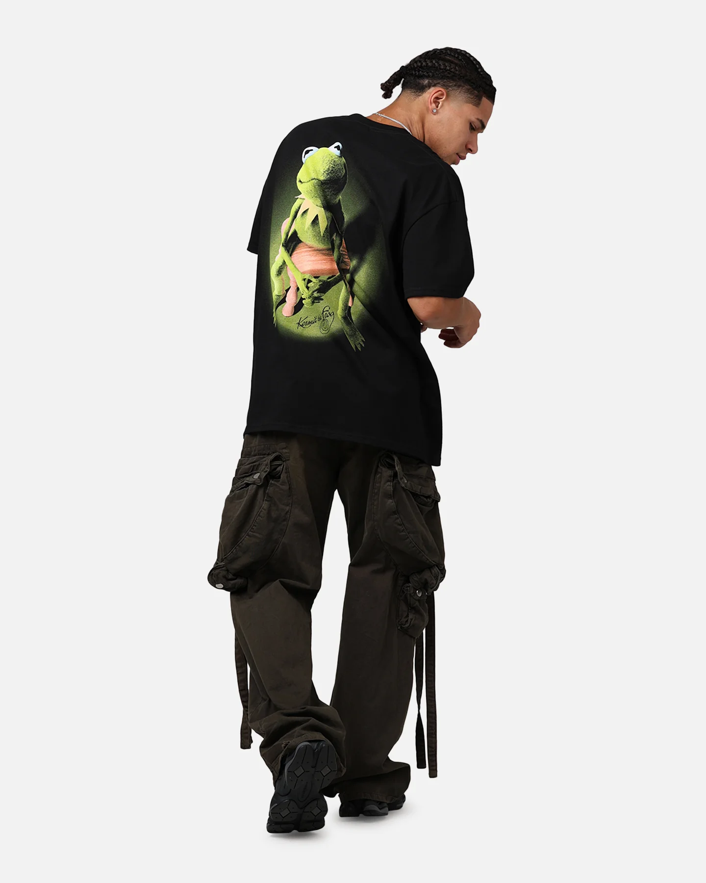 American Thrift Disney The Muppets Kermit Heavyweight T-Shirt Black - Image 6