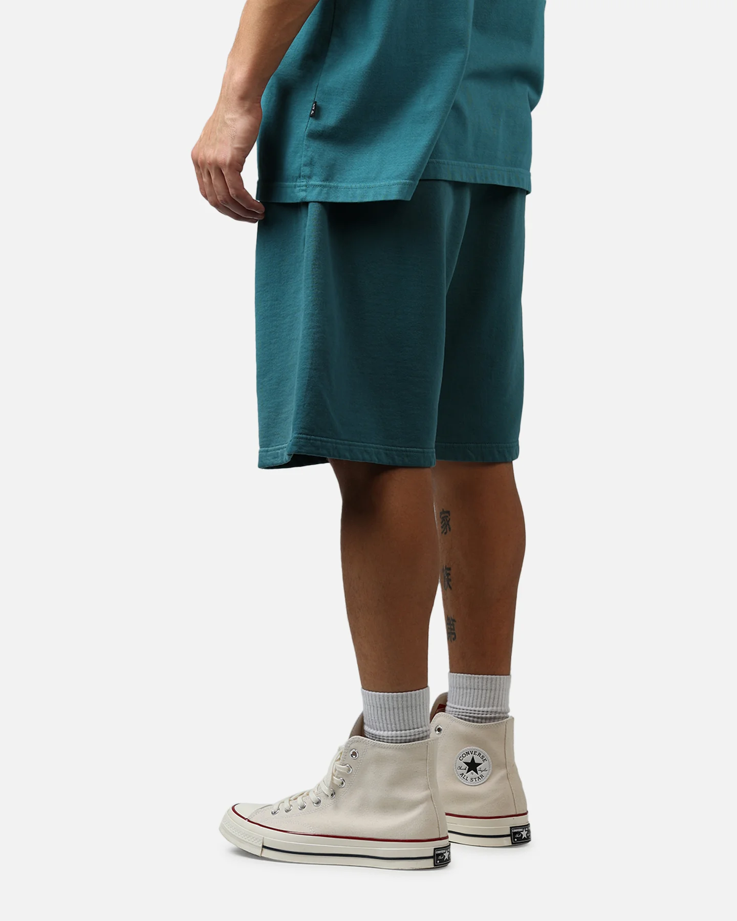 American Thrift Fleece Shorts Washed Teal - Image 5
