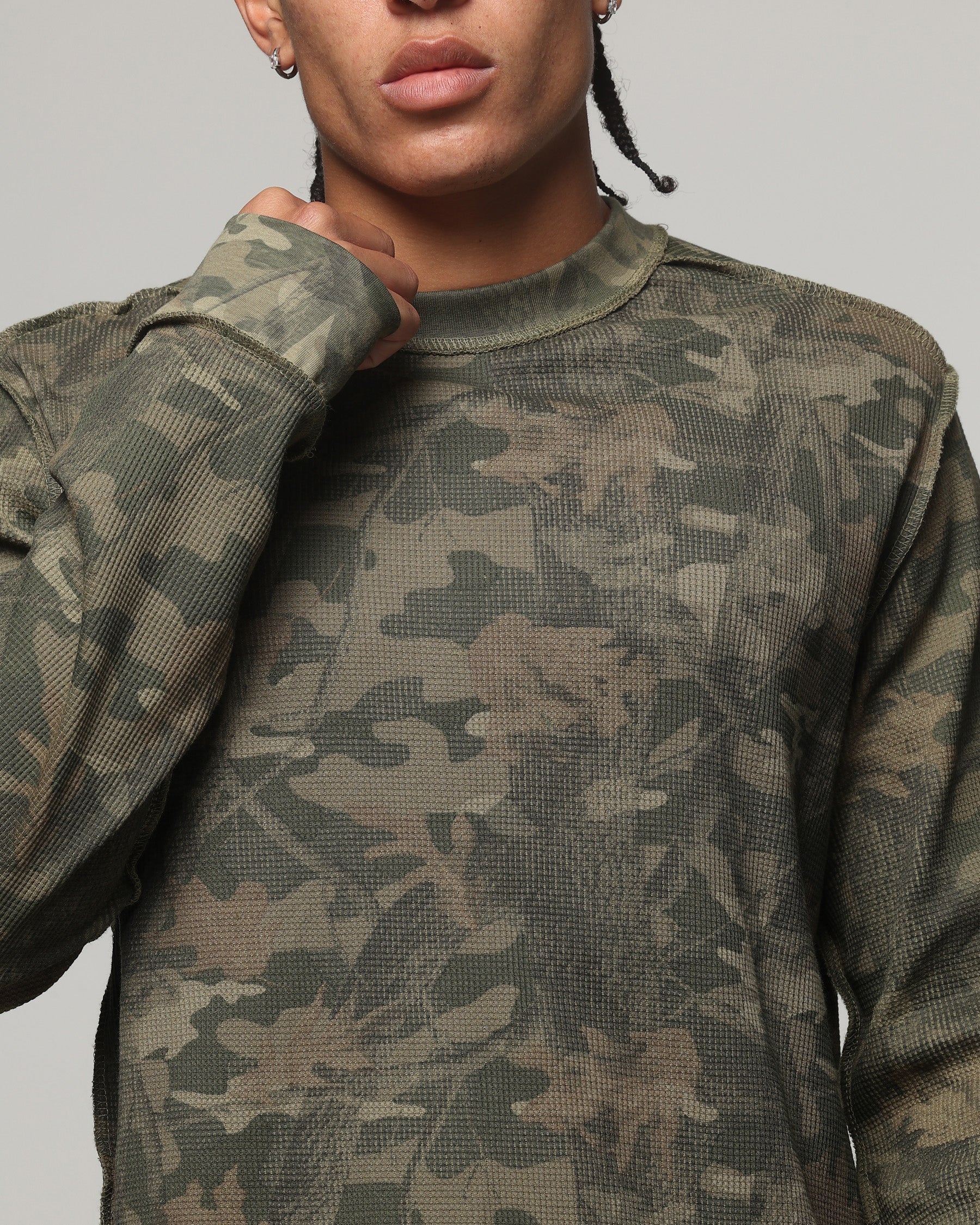 American Thrift Long Sleeve Thermal T-Shirt Camo - Image 8
