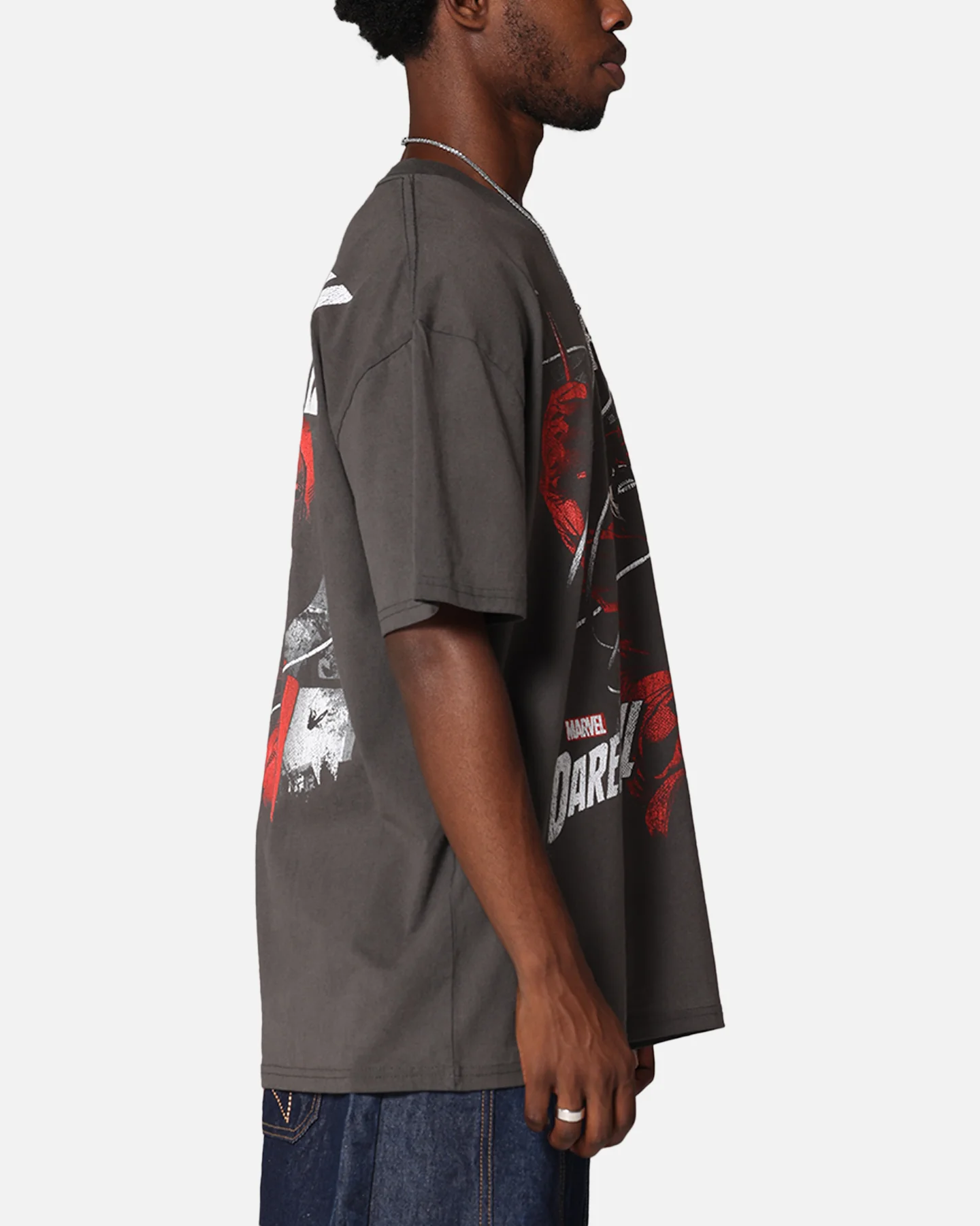 American Thrift Marvel Daredevil Poster Heavy T-Shirt Black Wash - Image 5