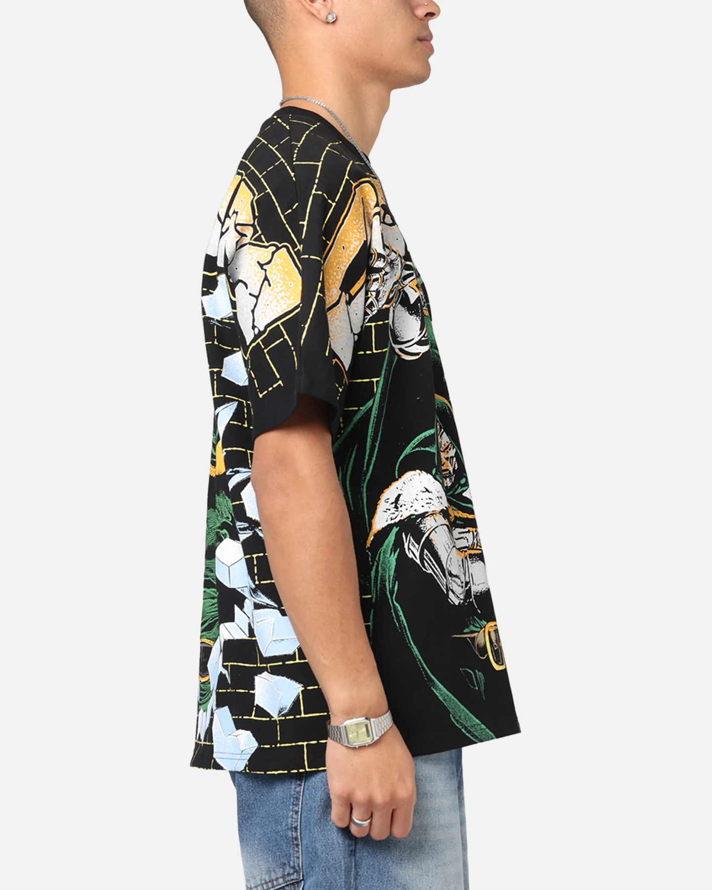 73Studio Marvel Doctor Doom All Over Print T-Shirt Black - Image 5