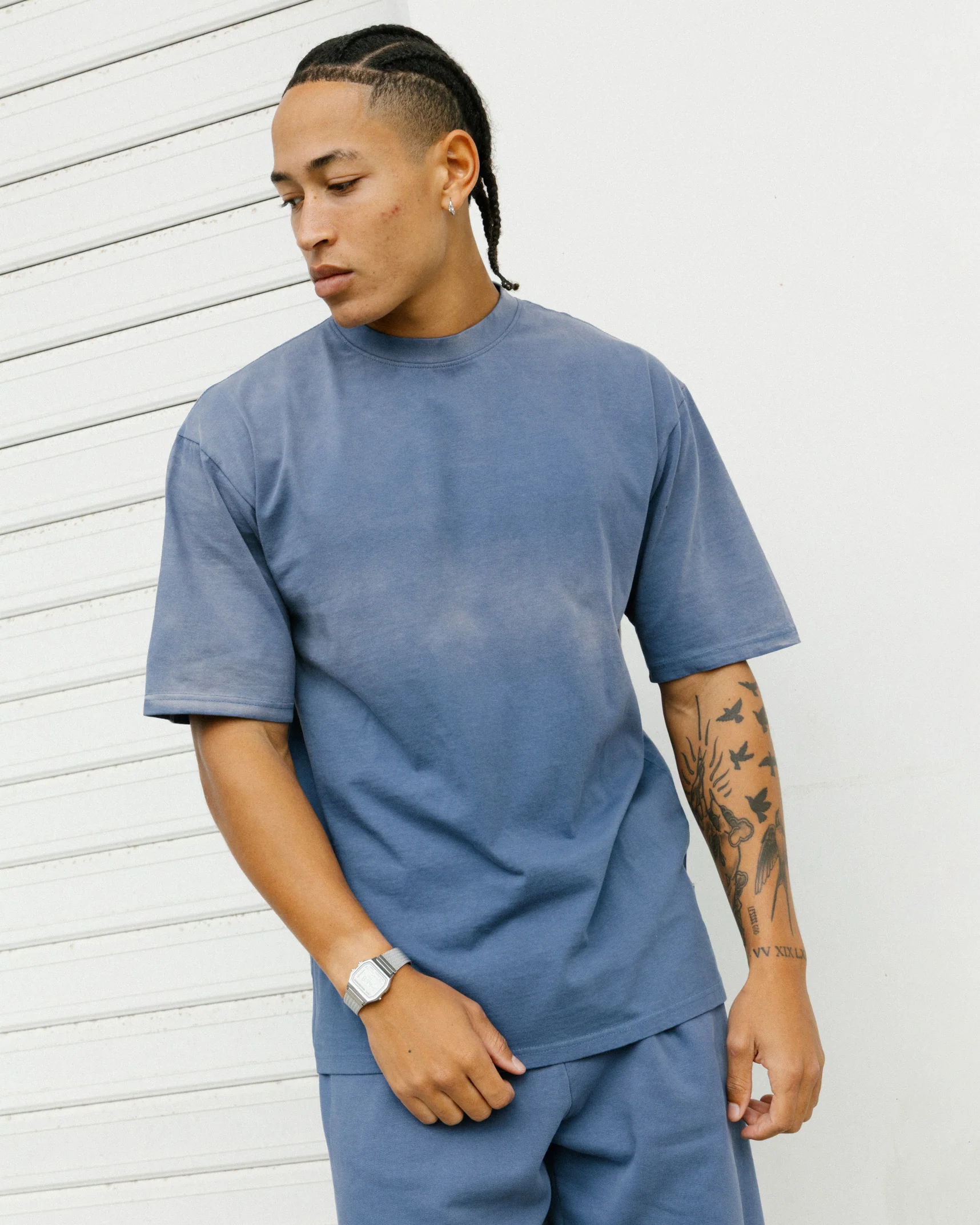 American Thrift Short Sleeve T-Shirt Washed Blue - Image 2