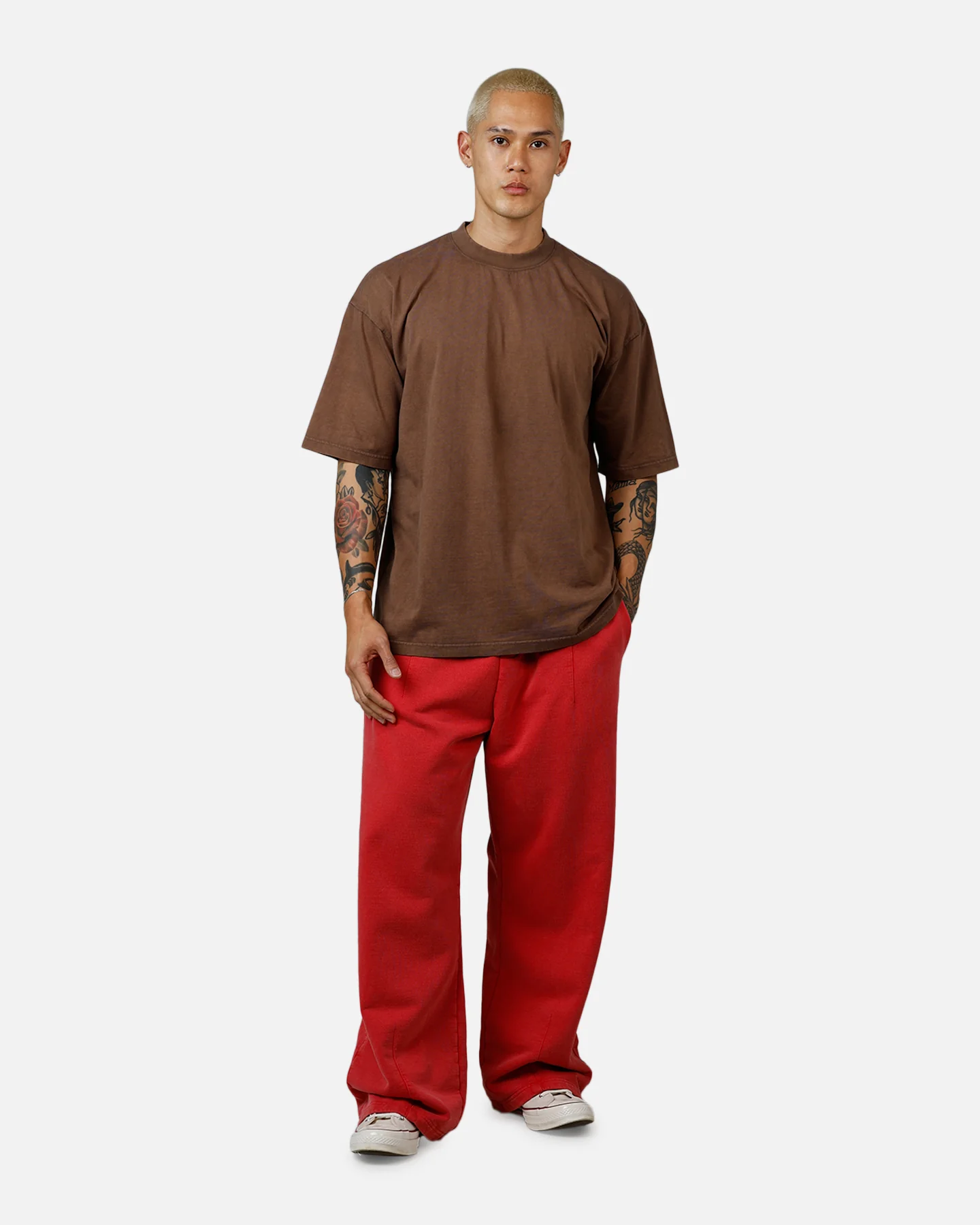 American Thrift Short Sleeve T-Shirt Washed Brown - Image 3