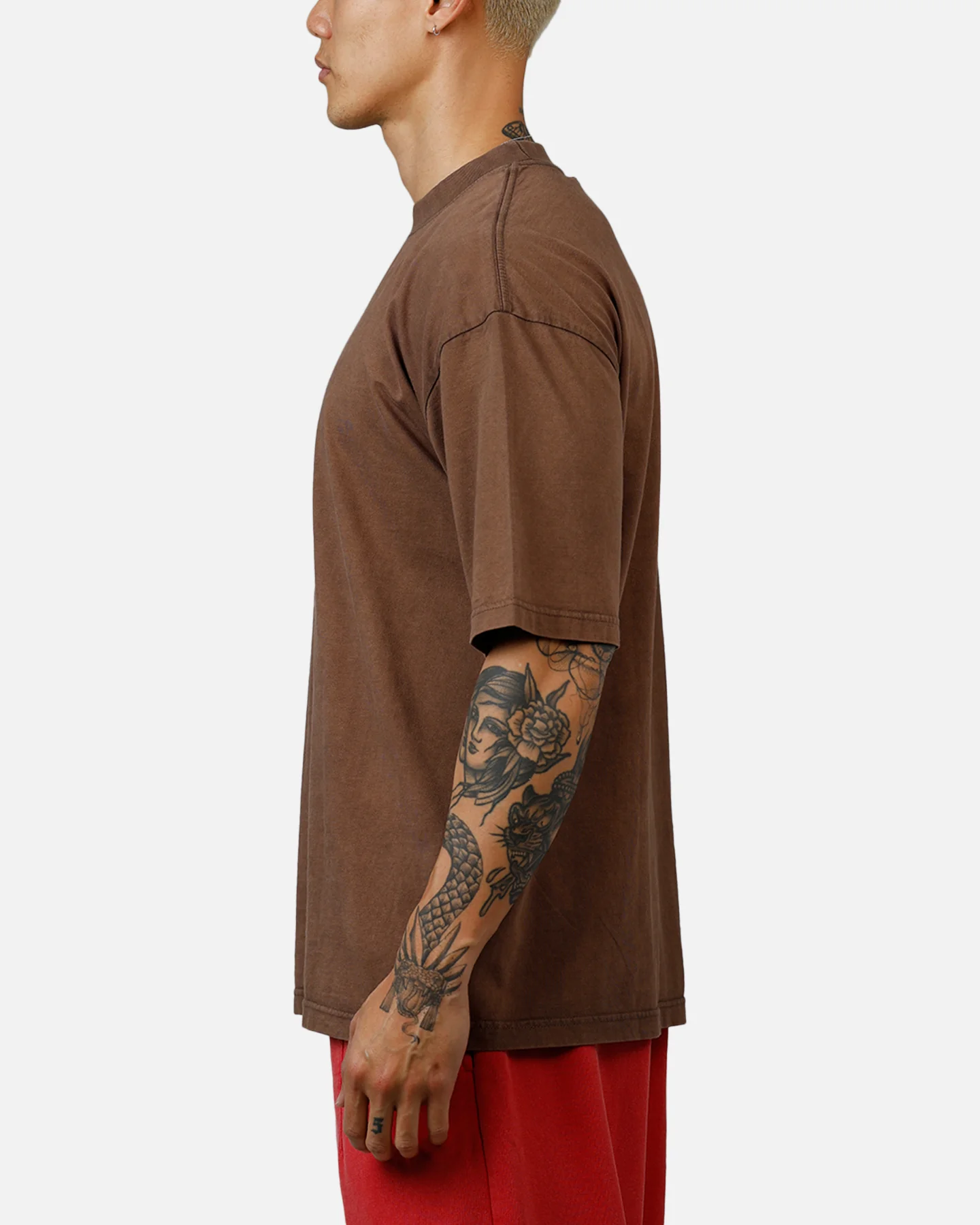 American Thrift Short Sleeve T-Shirt Washed Brown - Image 5