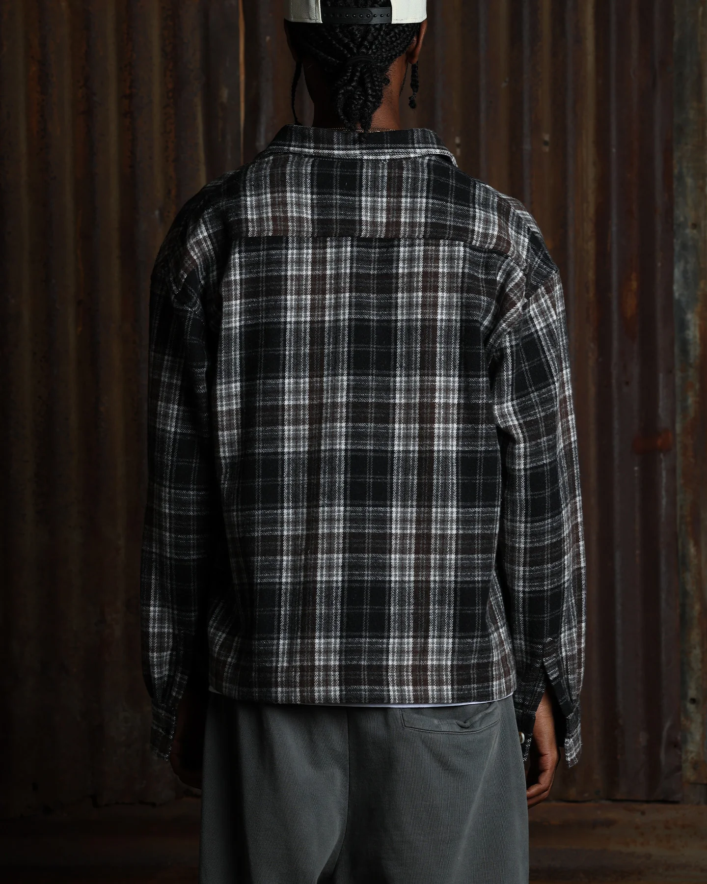 American Thrift Utility Flannel Shirt Brown - Image 2