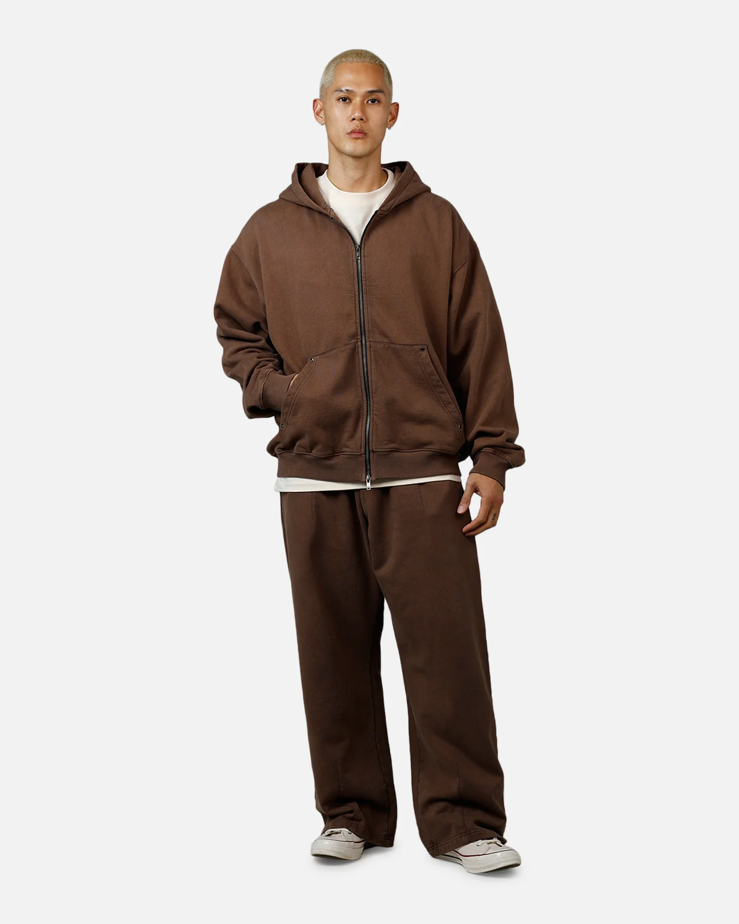 American Thrift Wide Leg Pants Washed Brown - Image 2